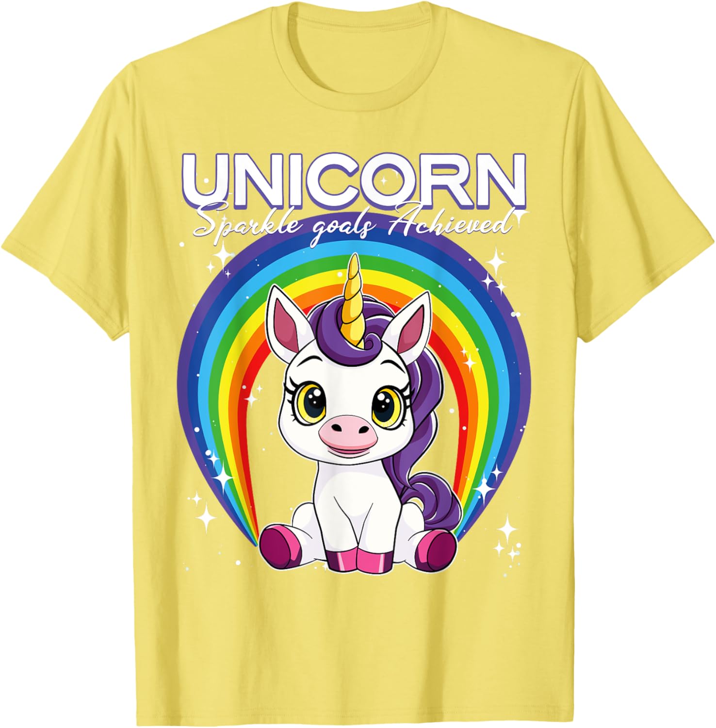 Unicorn Sparkle Goals Achieved T-Shirt for Dreamers and Believers - 21