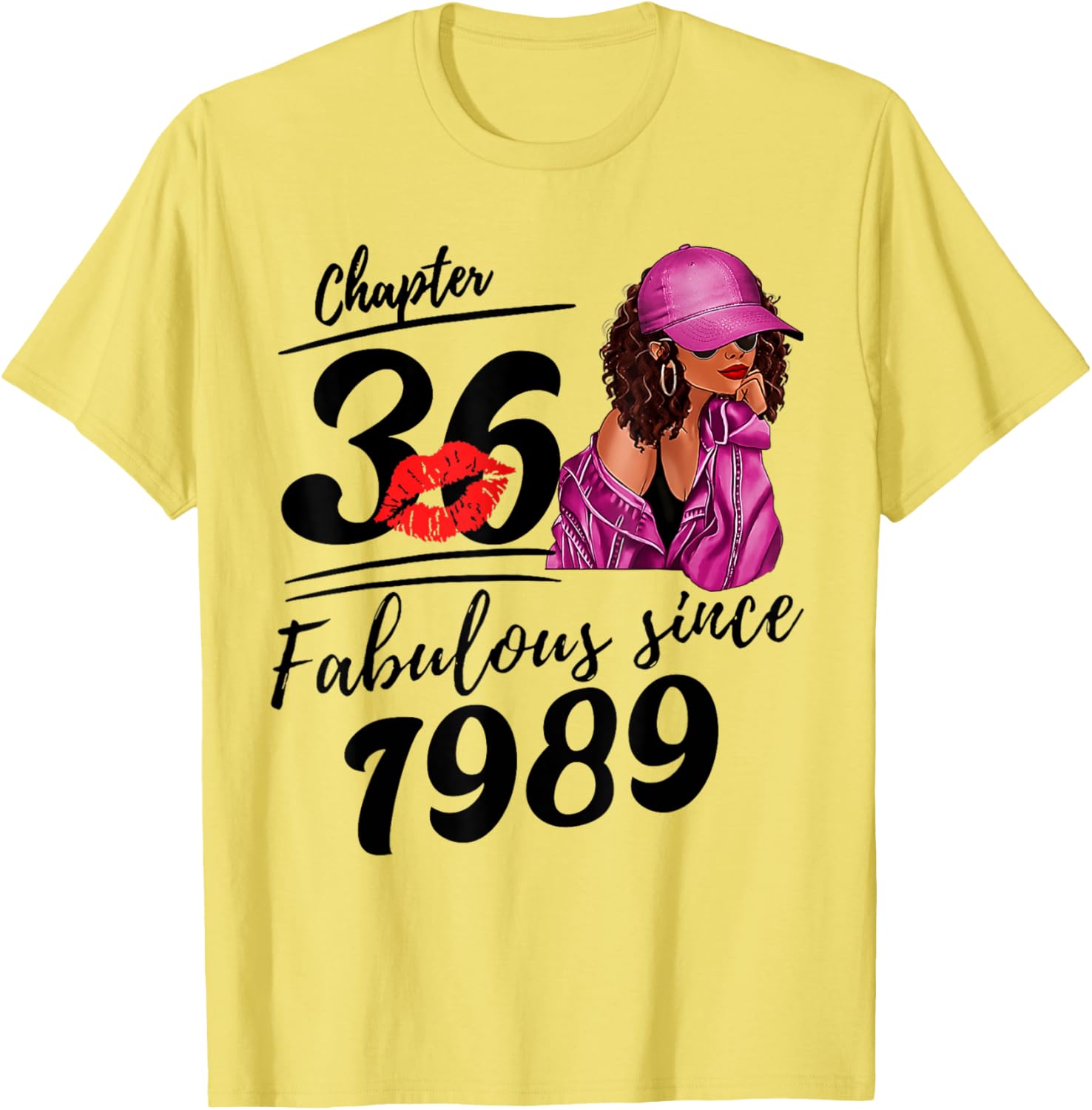Fabulous Since 1989 Black Women 36th Birthday T-Shirt for Celebrations - 5