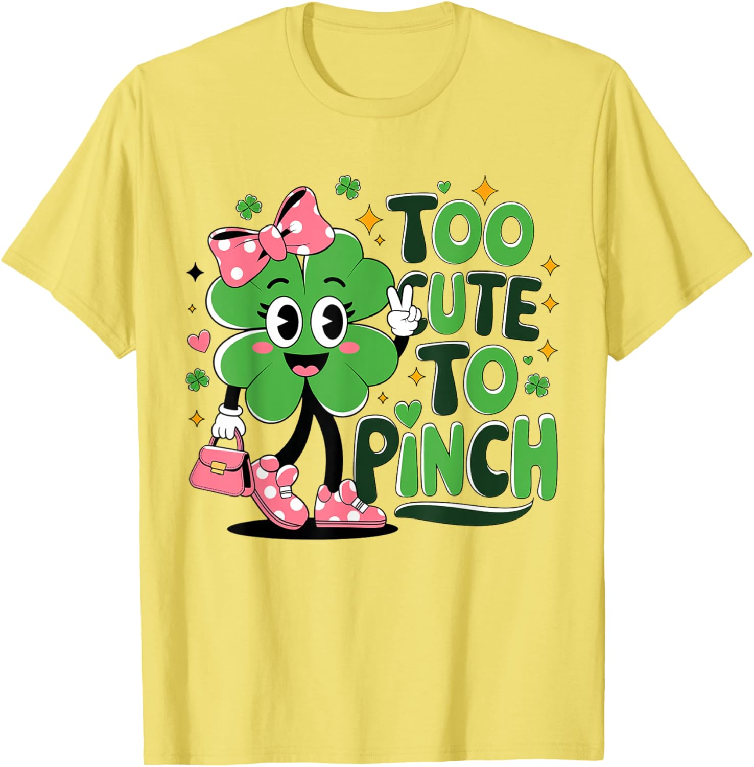 Too Cute To Pinch St Patrick's Day Girls T-Shirt for Festive Fun - 8