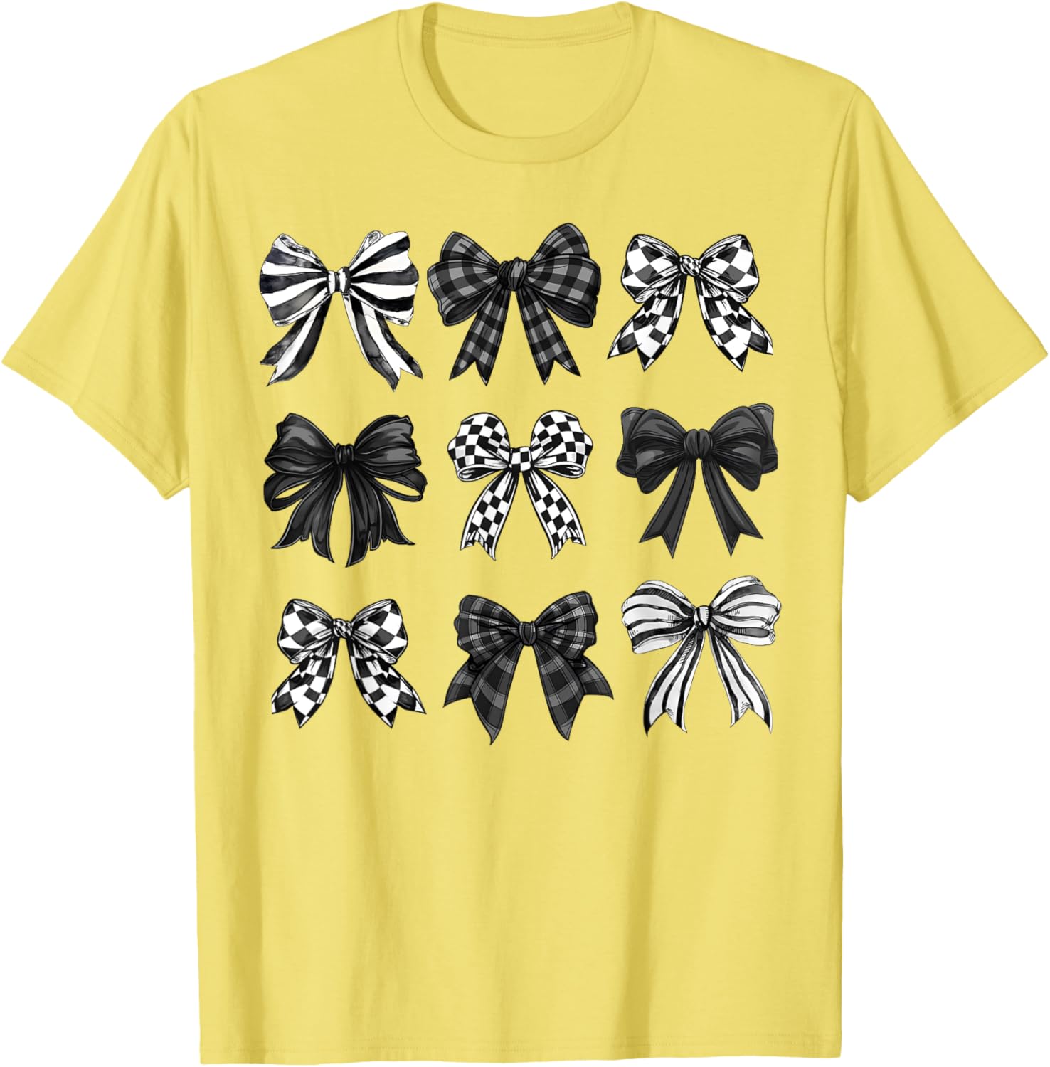 Trendy Coquette Bow and Ribbon Graphic T-Shirt for Girls and Women - 13