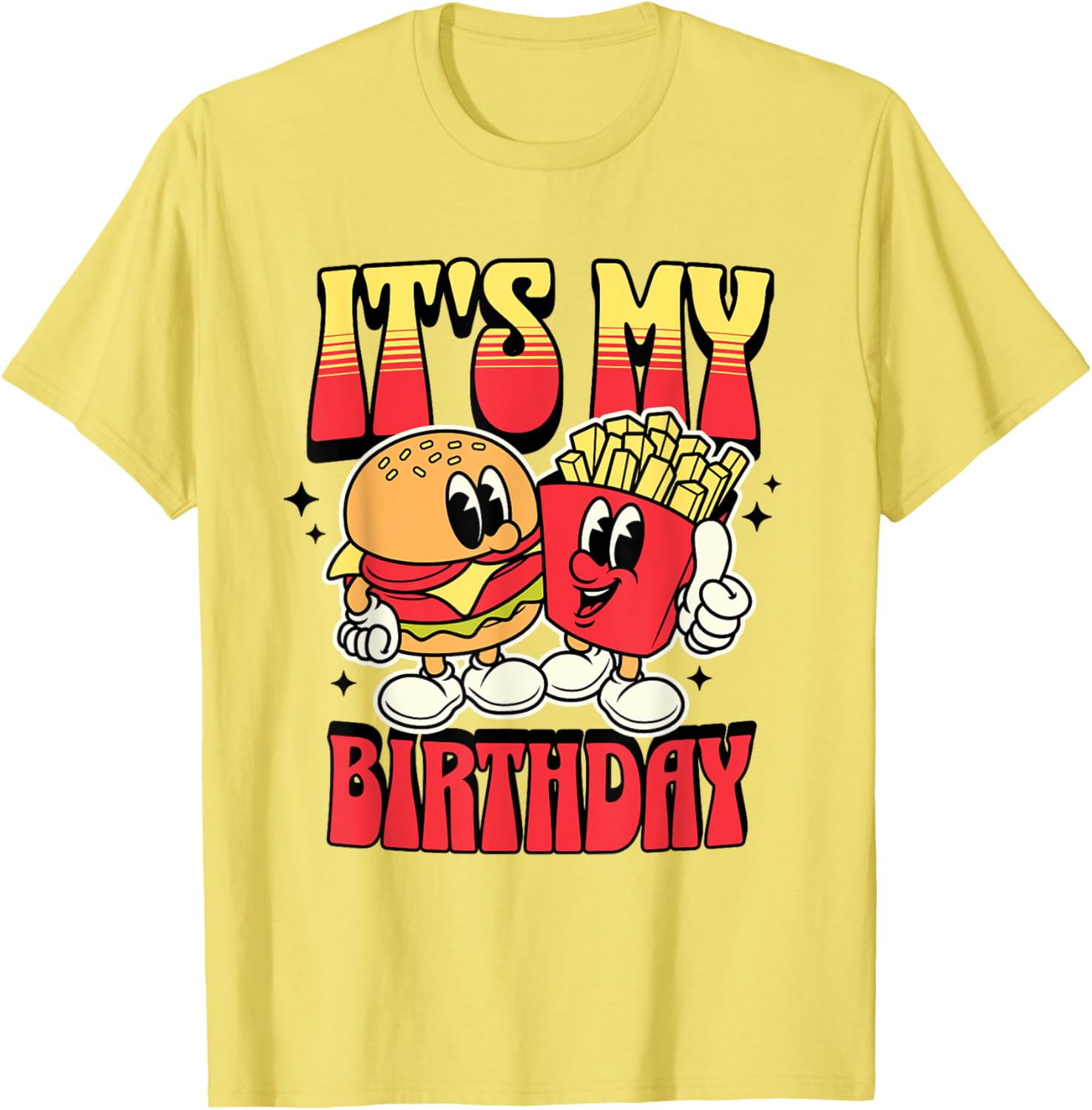 Burger Birthday Party T-Shirt for Fun Burger and Fries Lovers - 5