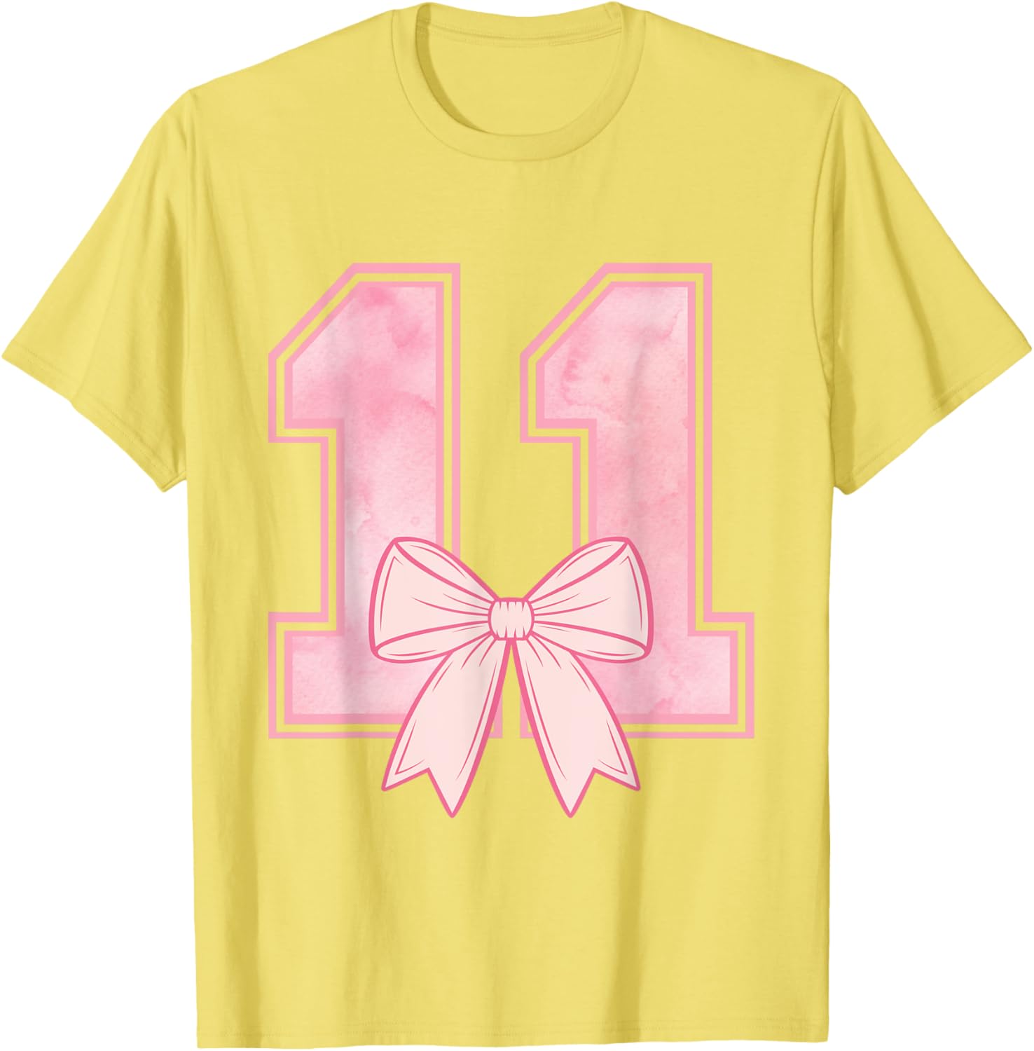 Cute Birthday Girl Pink Coquette Bow T-Shirt for 11 Year Olds - 16