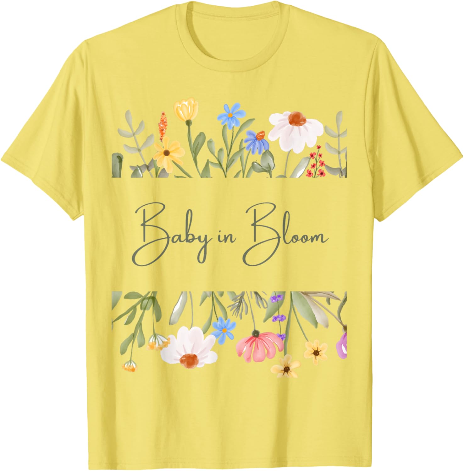 Baby in Bloom Baby Shower T-Shirt Perfect for Celebration and Gifts - 1