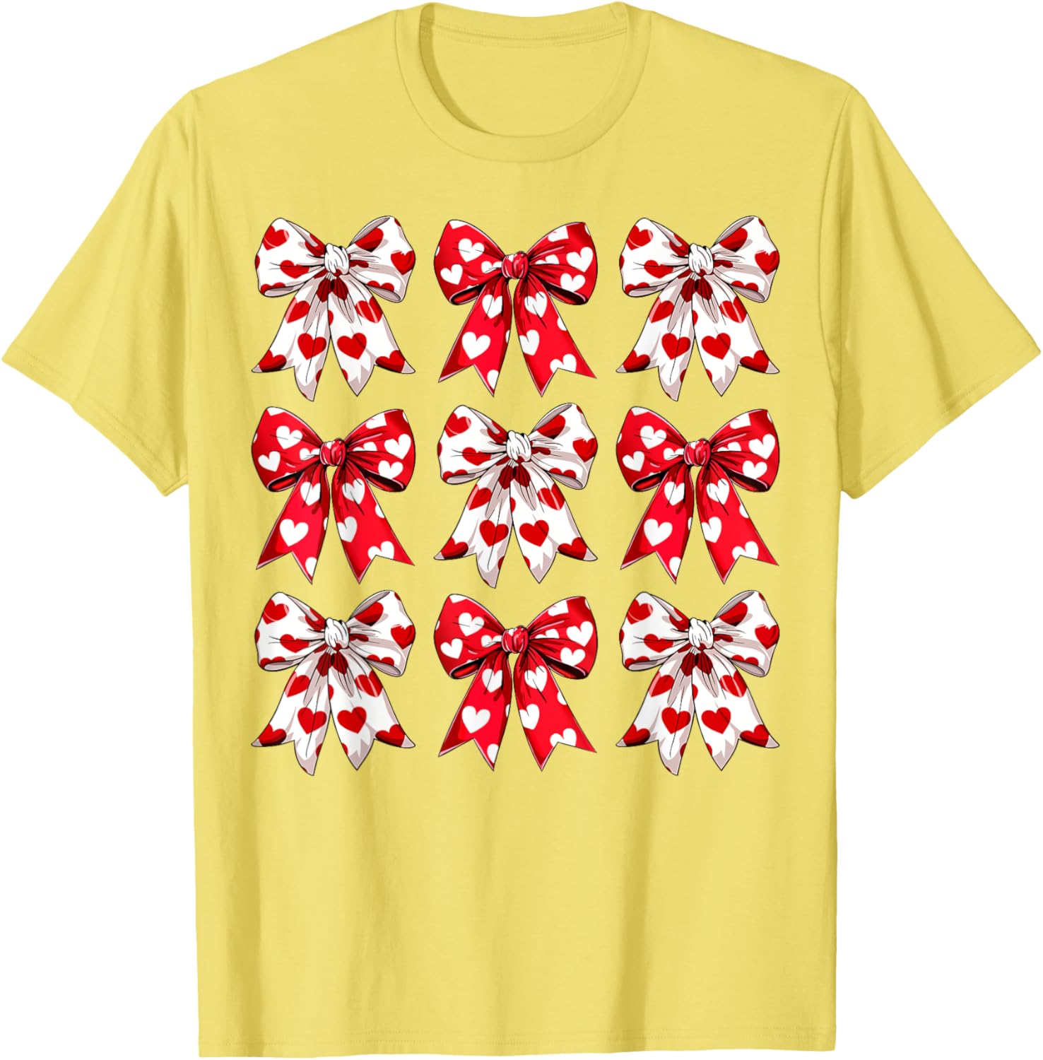 Valentine's Day Heart Bow T-Shirt for Women, Girls, Kids & Toddlers - 2