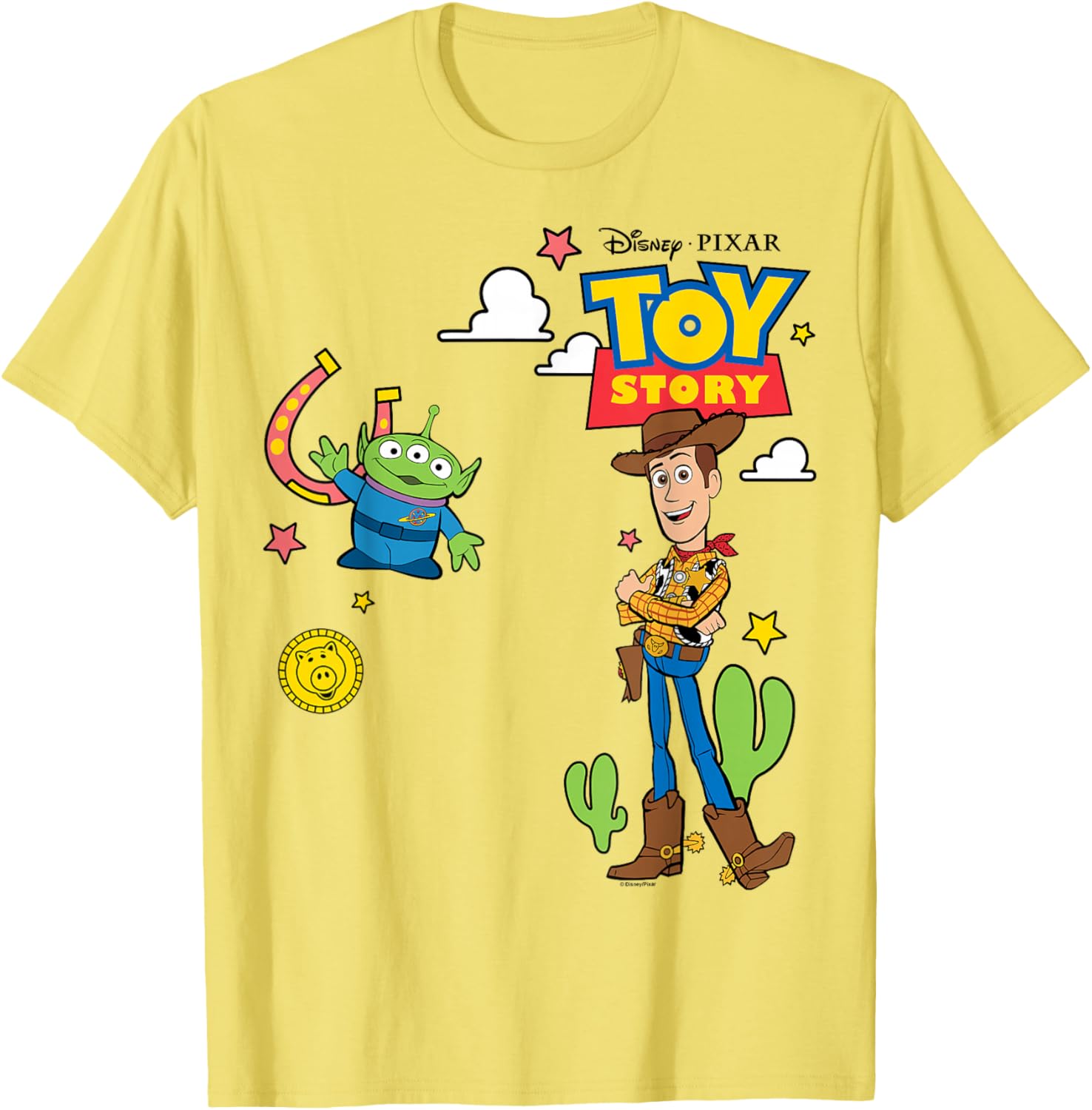 Toy Story 4 Woody and Alien T-Shirt for Kids and Adults Fun Design - 3