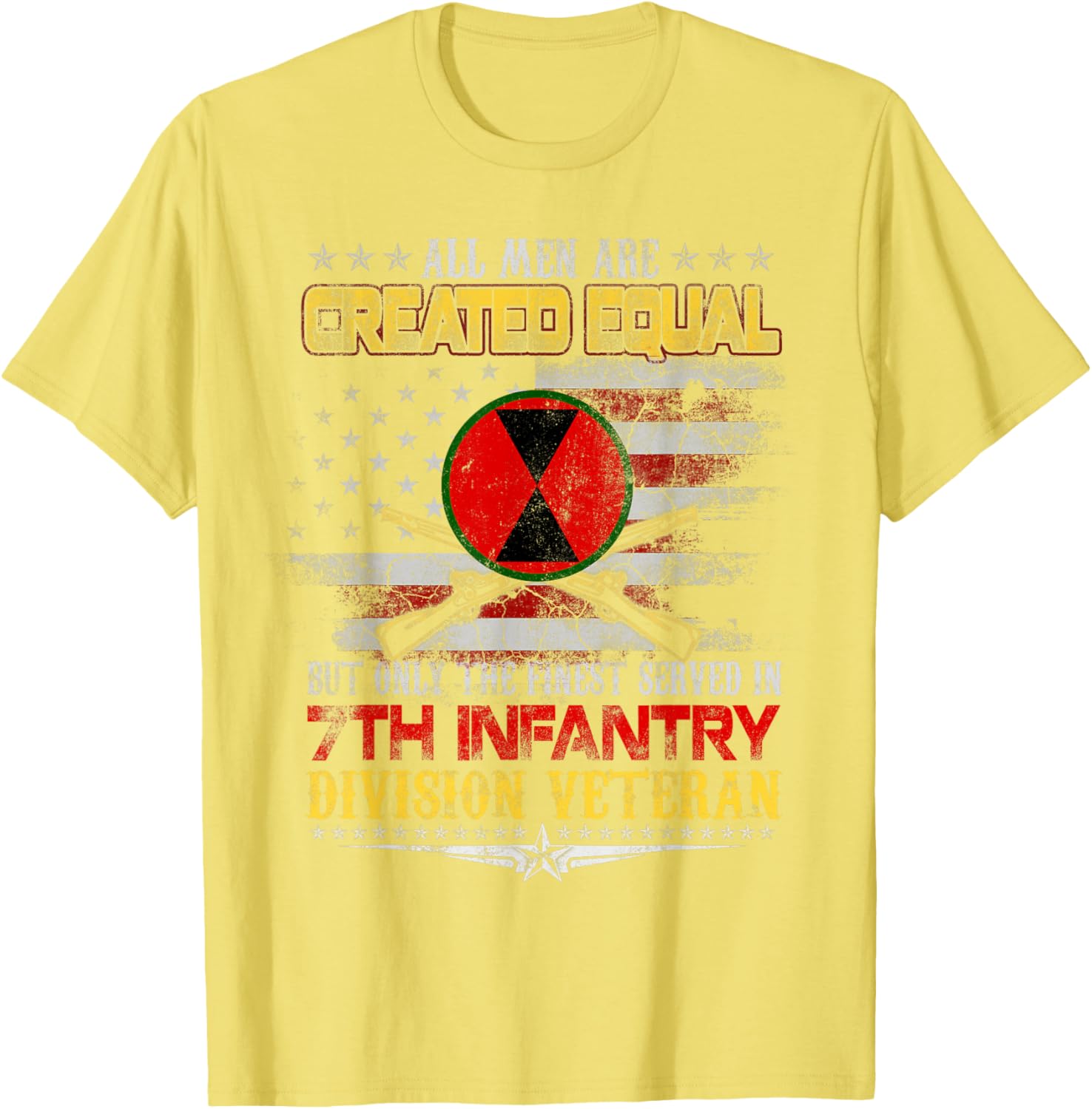 All Men Created Equal 7th Infantry Division Veteran T-Shirt for Heroes - 8