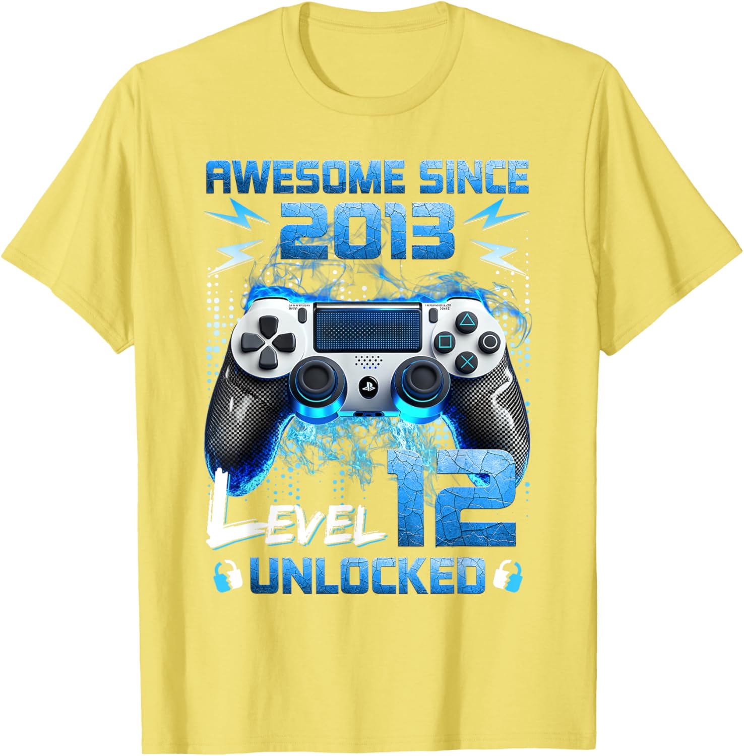 Level 12 Unlocked Video Gamer T-Shirt for 12 Year Old Birthday Fun - 5