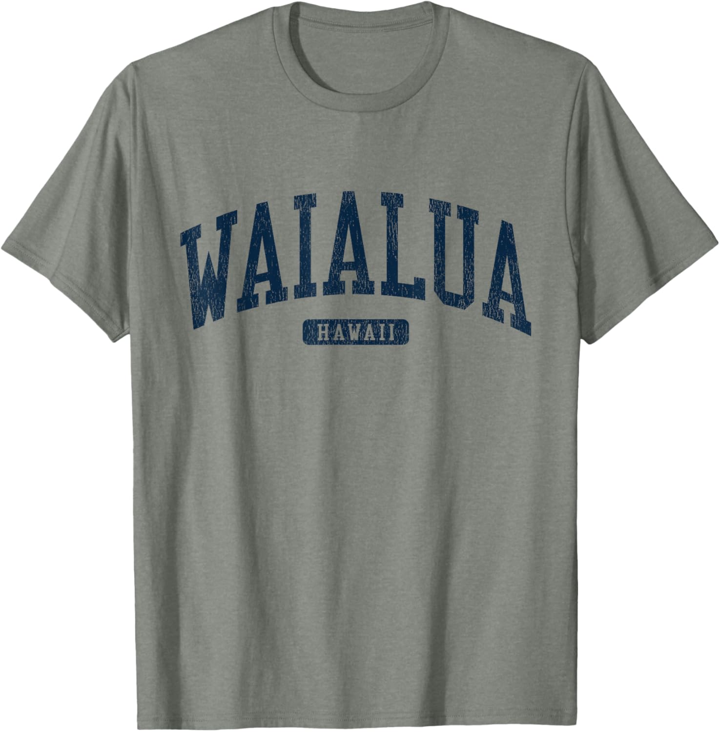 Waialua Hawaii College Style Blue T-Shirt for Casual Wear and Comfort - 8