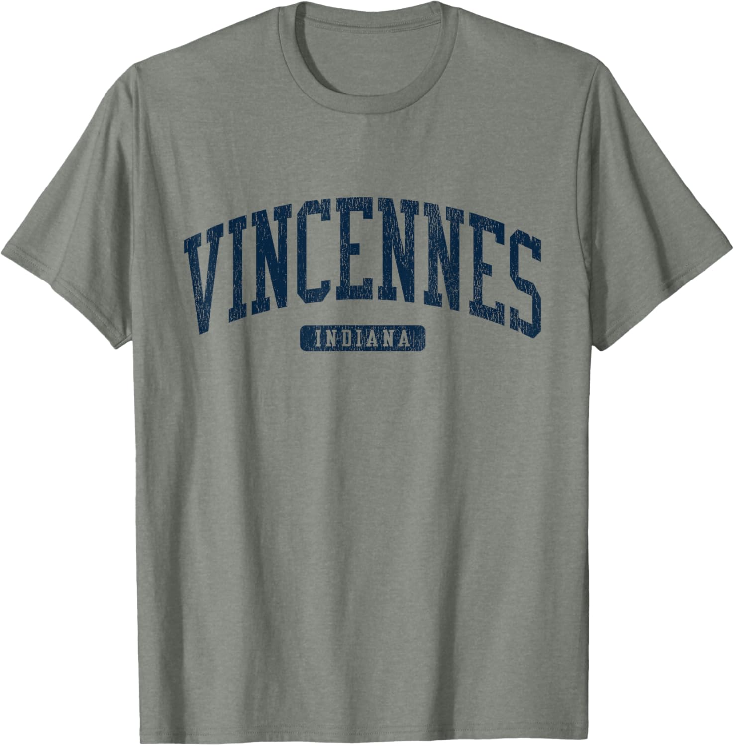 Vincennes Indiana College Style Blue T-Shirt for Students and Alumni - 15