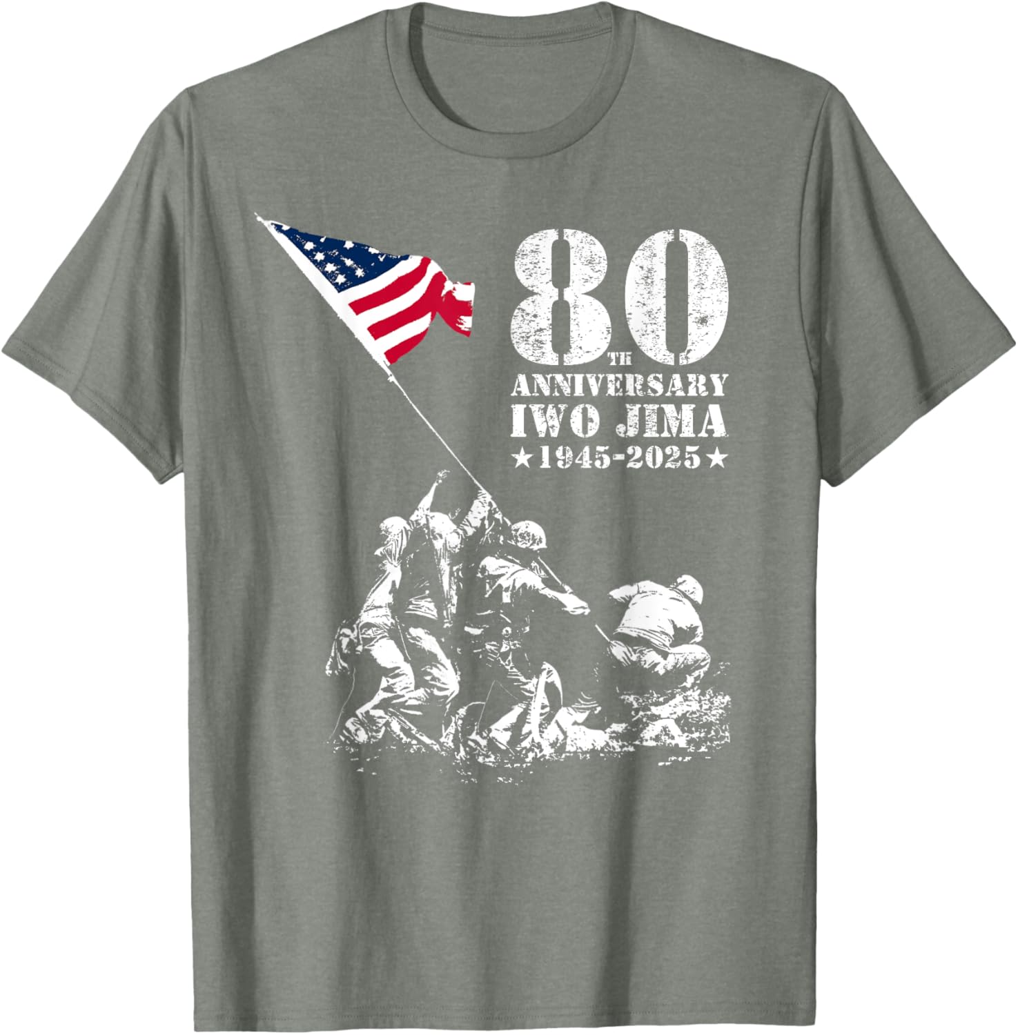 80th Anniversary Iwo Jima WWII Veterans T-Shirt for Honor and Remembrance - 21