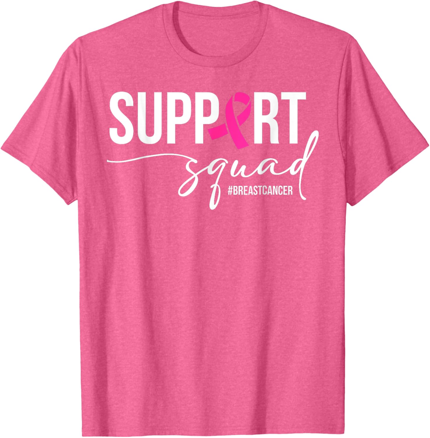 Breast Cancer Warrior Support Squad T-Shirt for Awareness and Empowerment - 22