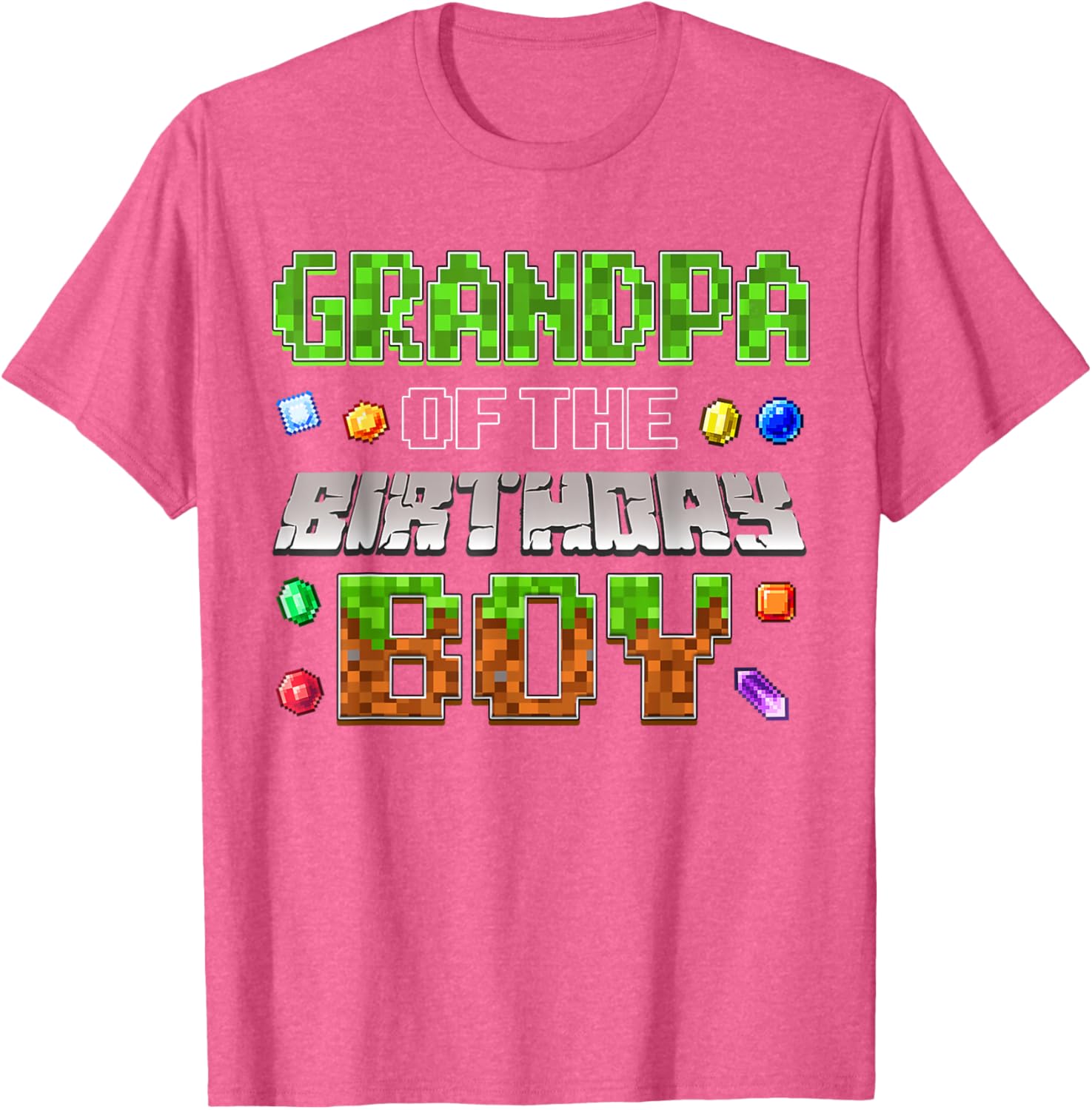 Grandpa of the Birthday Boy Pixel Number T-Shirt for Fun Celebrations - 21