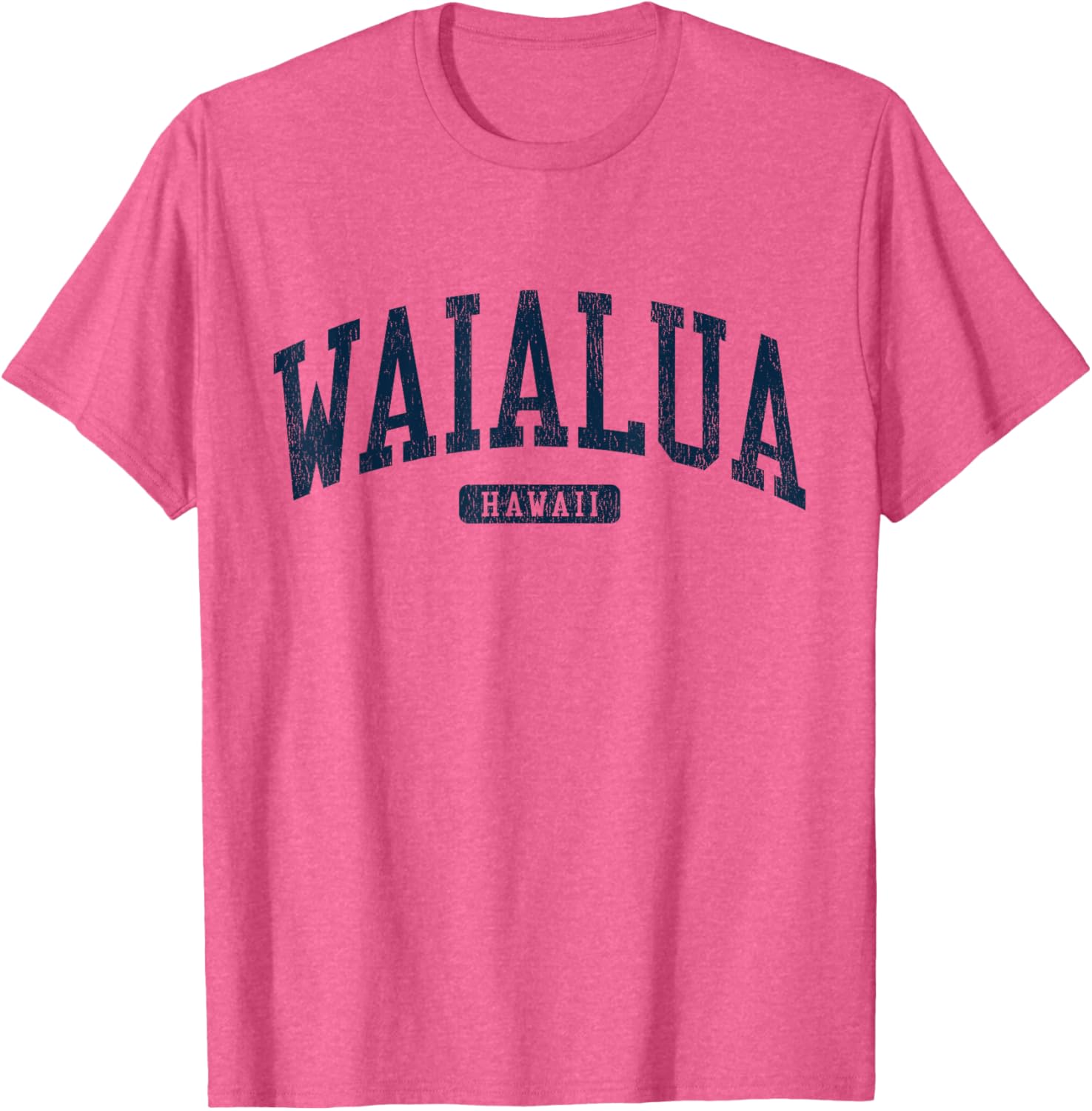 Waialua Hawaii College Style Blue T-Shirt for Casual Wear and Comfort - 17