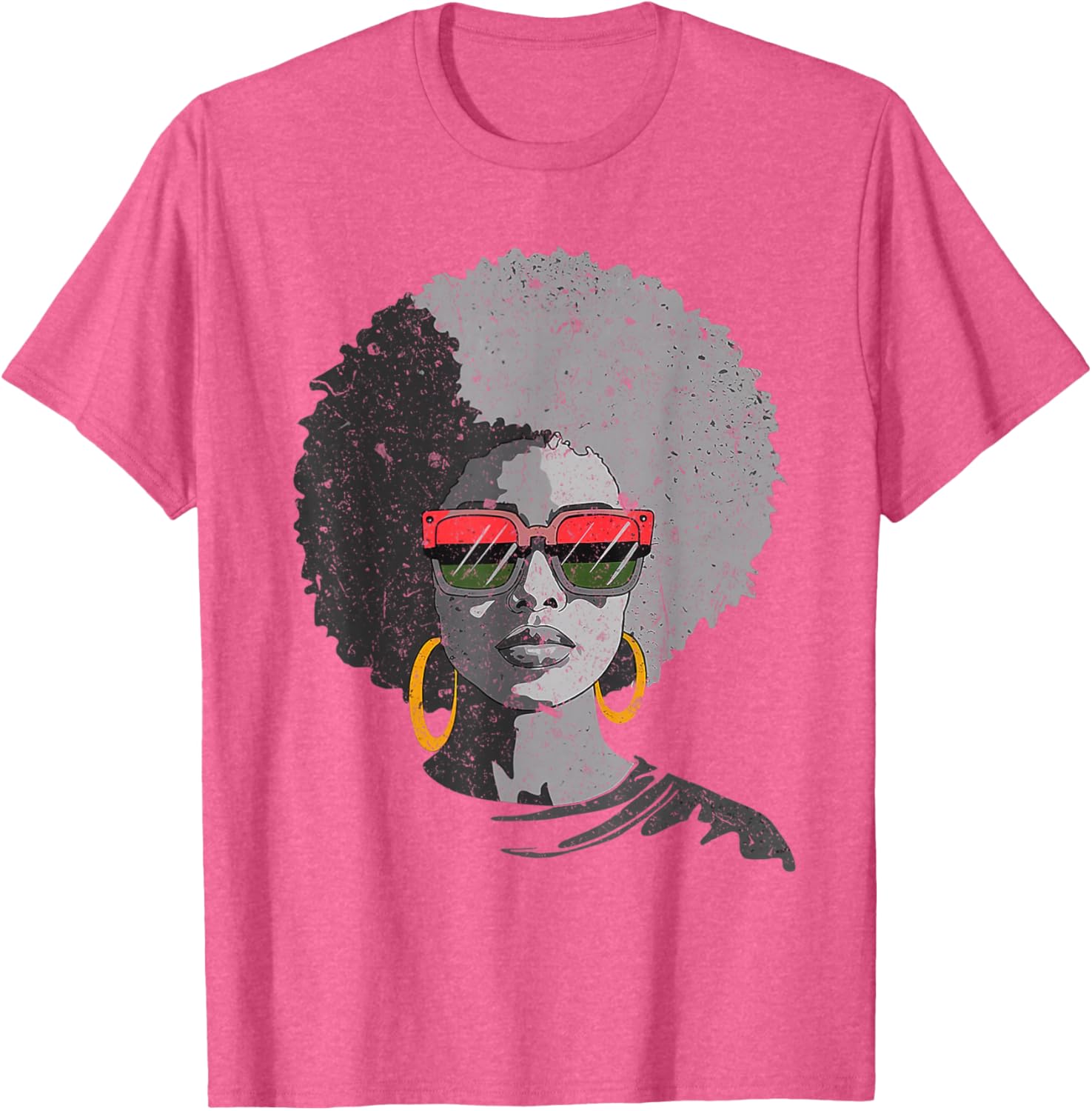 Black Queen Afro Melanin Juneteenth T-Shirt for Women - Stylish & Proud - 5