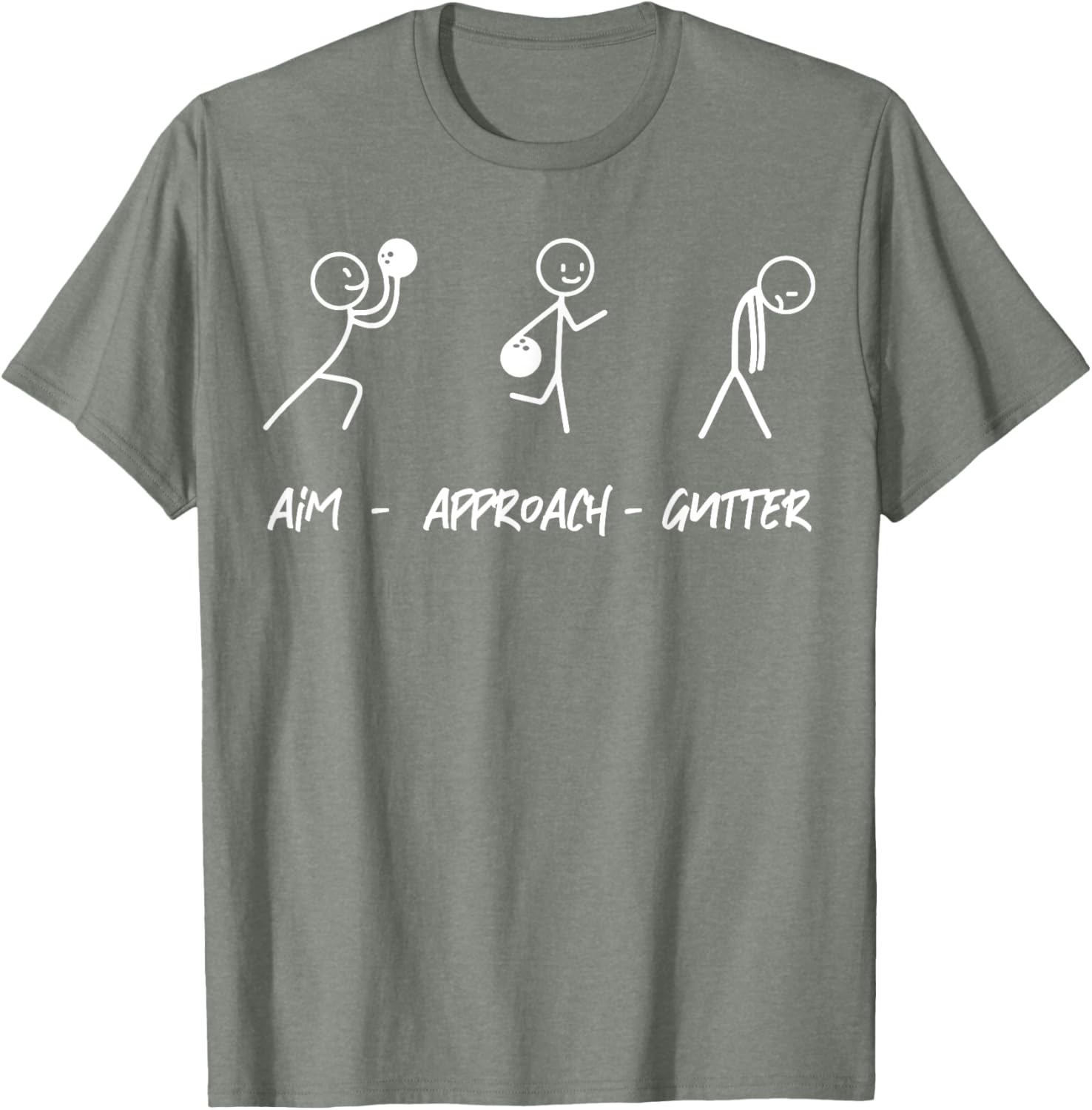 Aim Gutter Bowler T-Shirt for Bowling Lovers - Fun and Comfortable Wear - 13