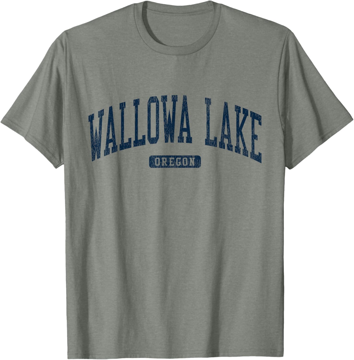 Wallowa Lake Oregon College Style Blue T-Shirt for Casual Wear - 14