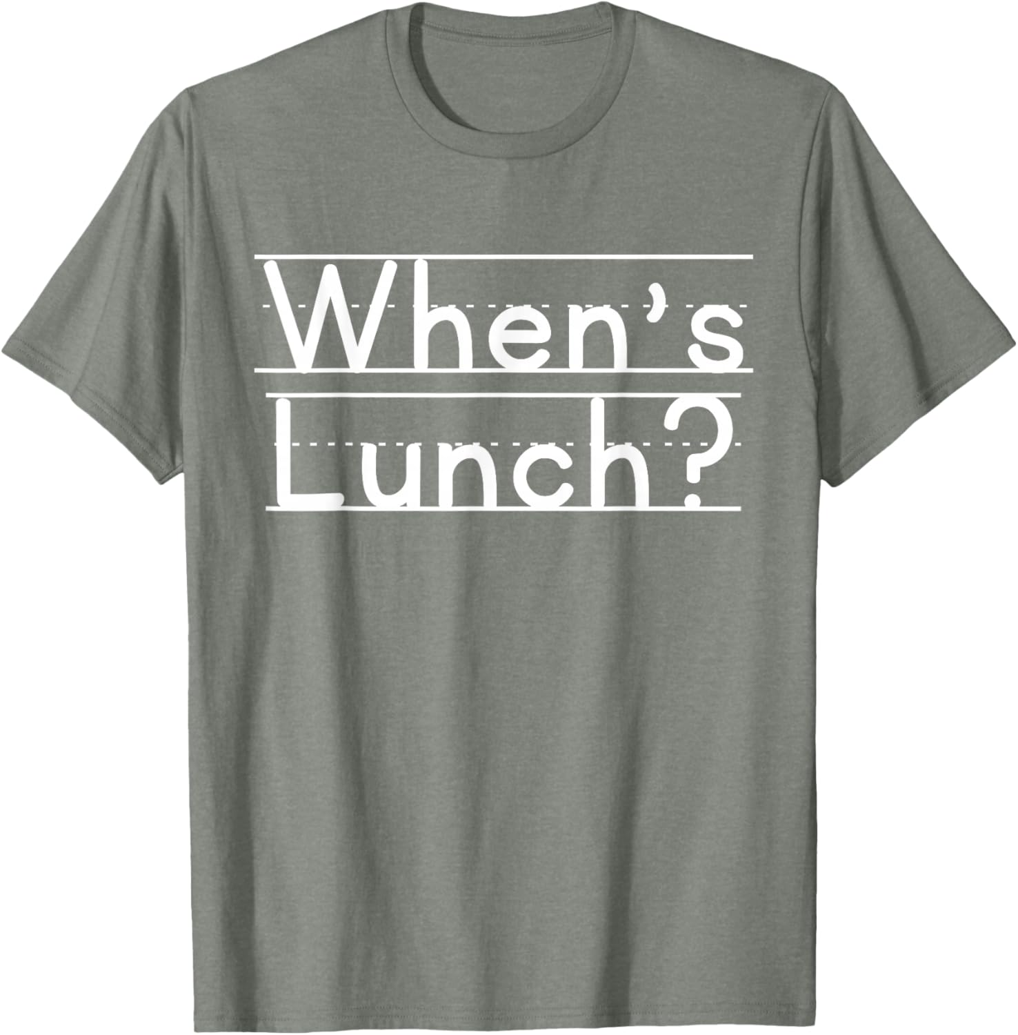 When's Lunch T-Shirt Fun Graphic Tee for Food Lovers and Foodies - 17