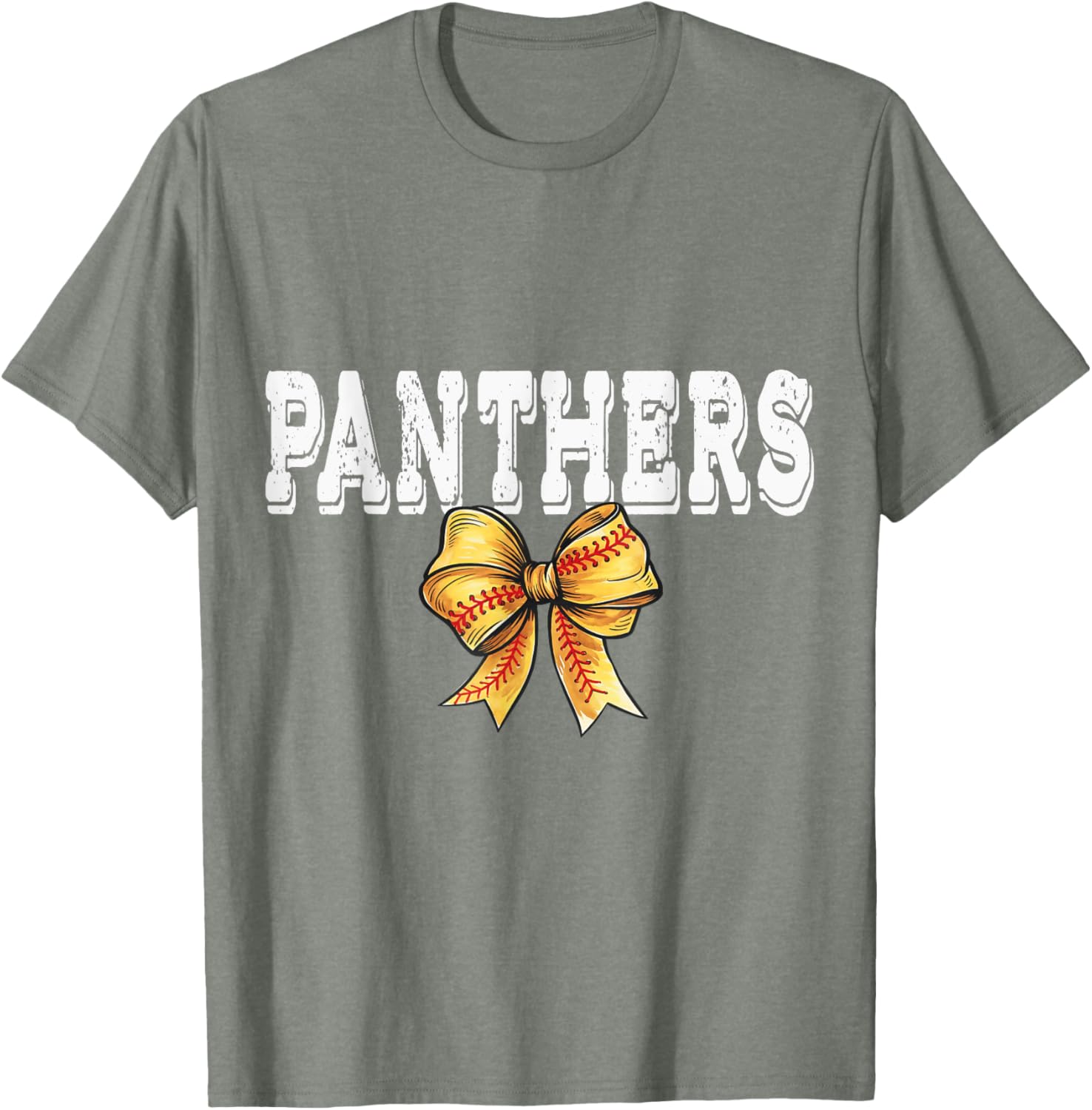Coquette Panther Softball Game Day Bow T-Shirt for Team Spirit and Style - 9