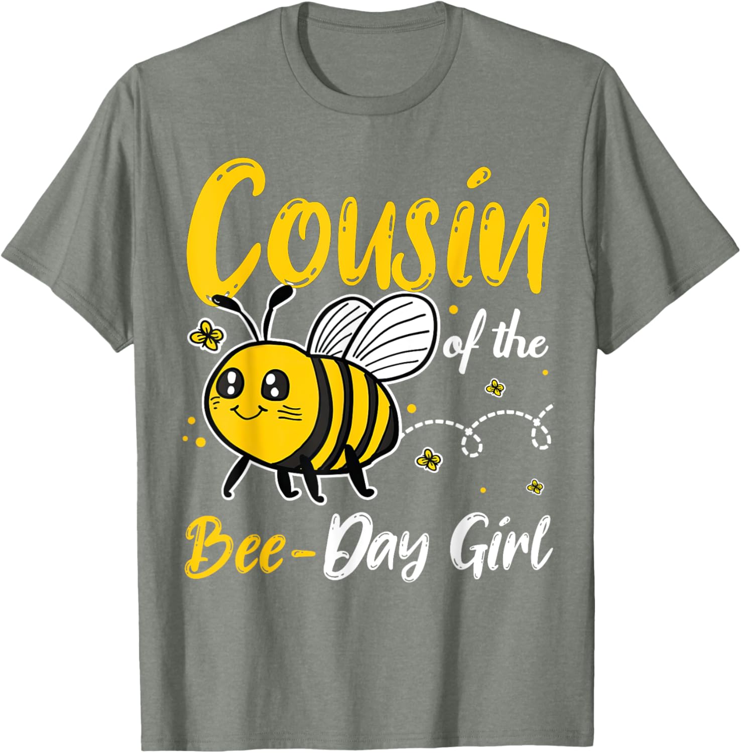 Cousin of the Bee Day Girl Birthday Squad Matching T-Shirt for Kids - 8