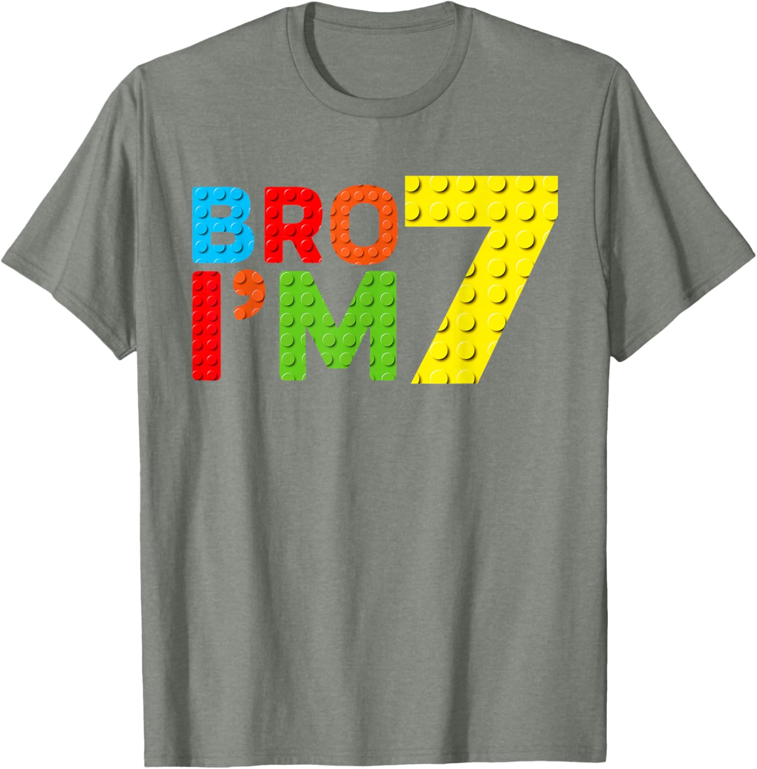 Adorable Boys 7th Birthday Building Block T-Shirt for Fun Celebration - 11