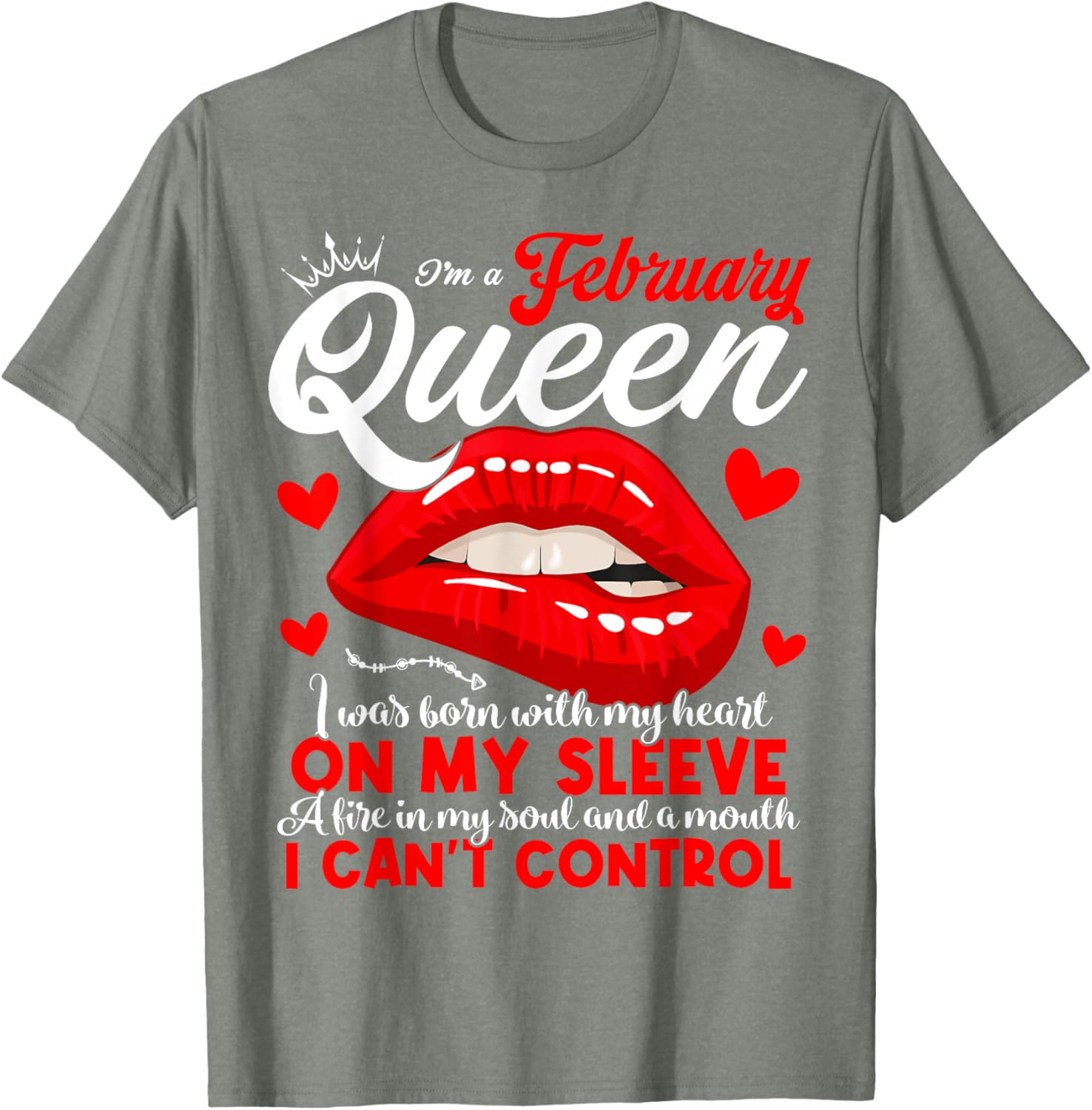 February Birthday Queen T-Shirt for Women and Girls - Celebrate Your Shine - 17