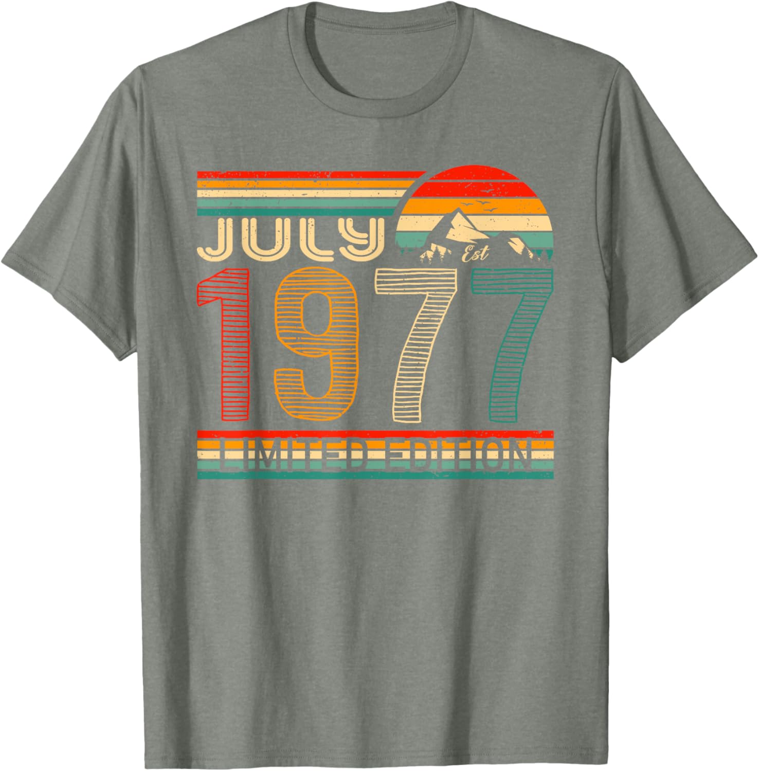 Classic July 1977 Vintage Birthday T-Shirt for Nostalgic Celebrations - 7