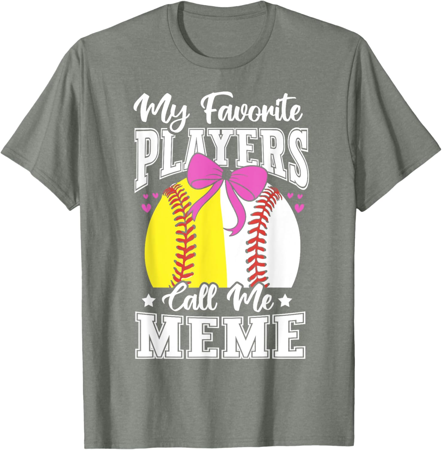 Baseball Grandma's Favorite Softball Players Meme T-Shirt for Fans - 11