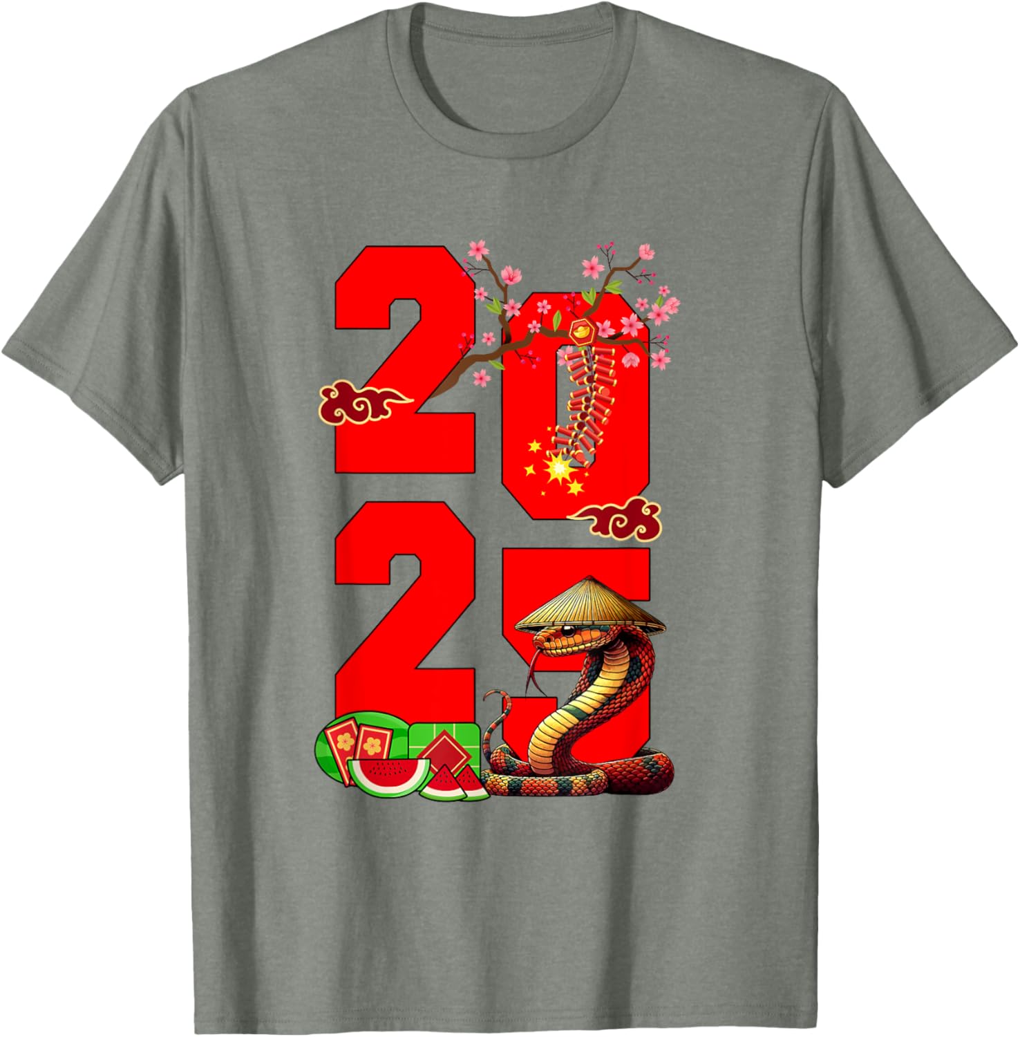 2025 Vietnamese Lunar New Year Snake Family T-Shirt for Festive Fun - 17