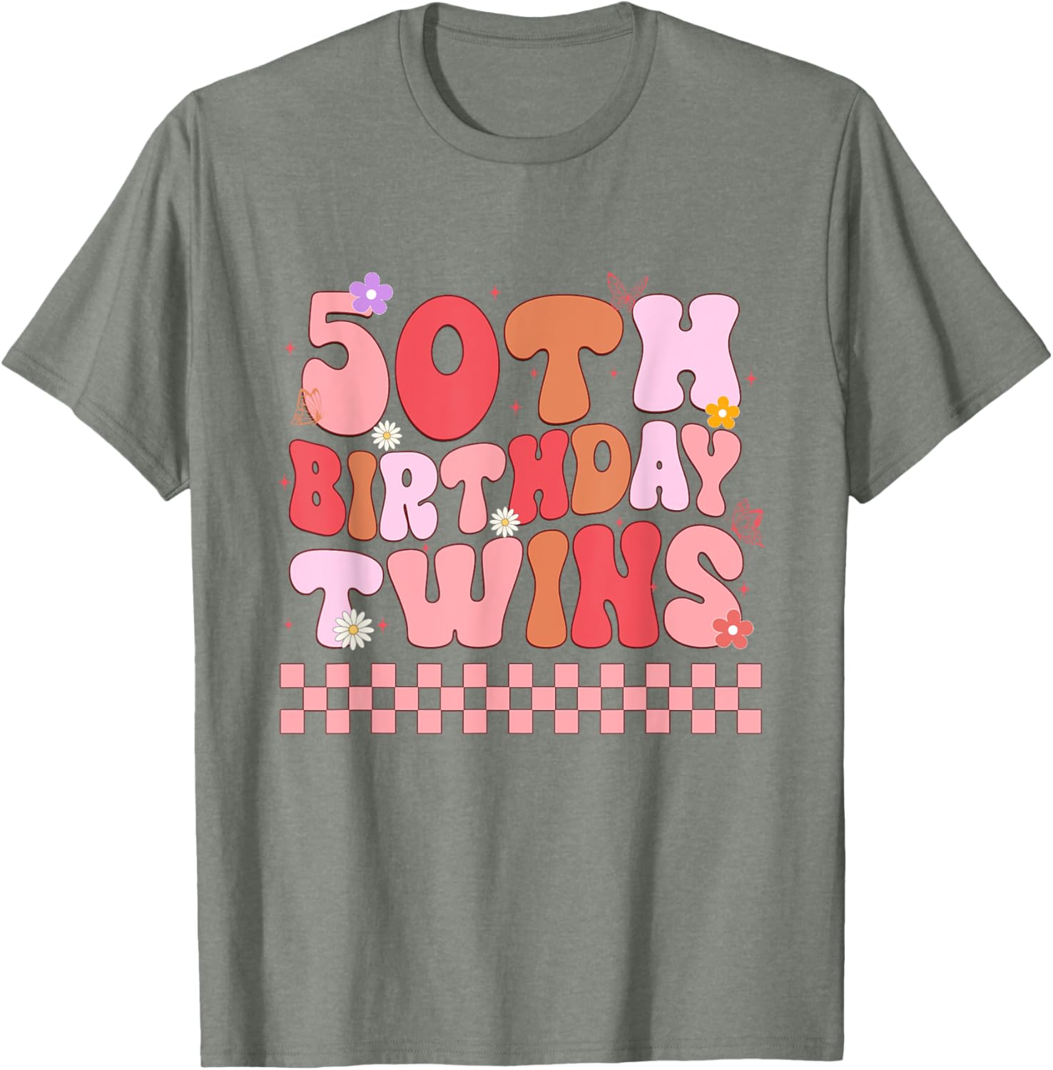 Matching 50th Birthday Twins T-Shirt for Siblings Celebrating Together - 5