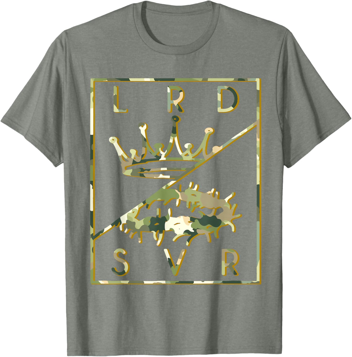 Camo Jesus Crown T-Shirt - Christian King Lord & Savior Apparel - 1