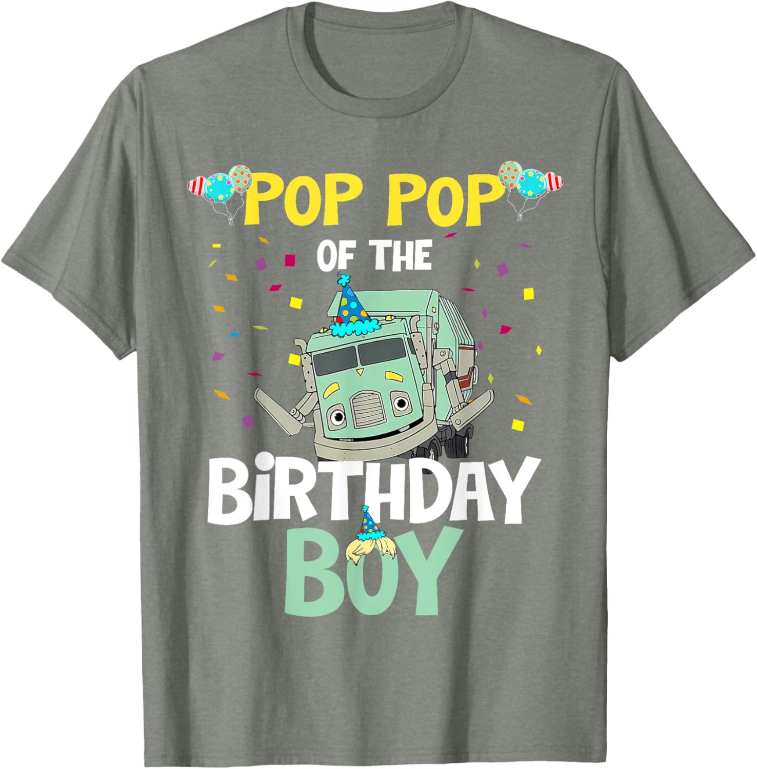 Funny Birthday Boy Garbage Truck Recycling T-Shirt for Kids - 2