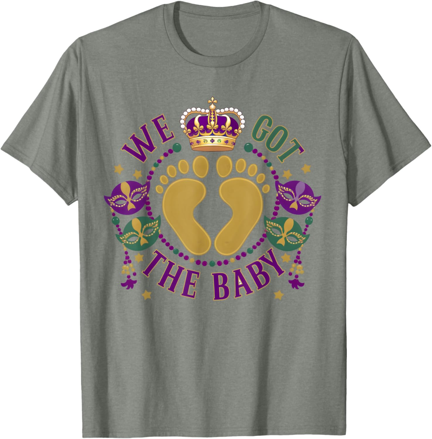 We Got The Baby Mardi Gras Pregnancy Announcement T-Shirt for Moms - 27