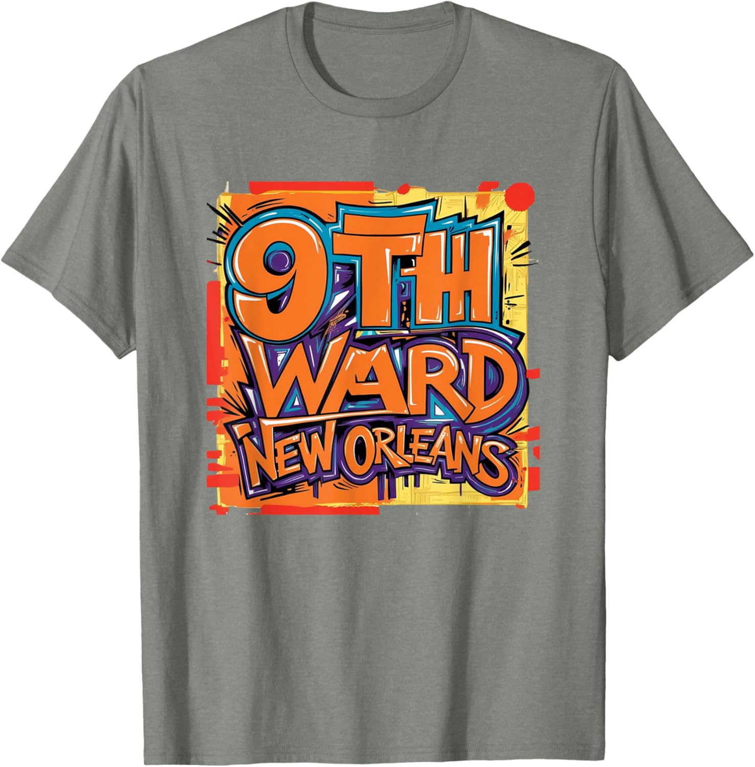 9th Ward Graffiti Art T-Shirt New Orleans Unique Style Clothing - 27