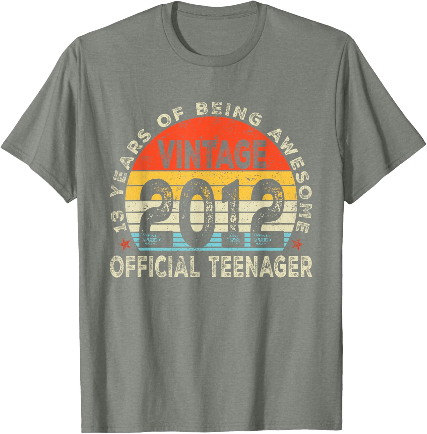 Vintage 2012 13th Birthday T-Shirt for Teens - Fun Gift Idea - 6