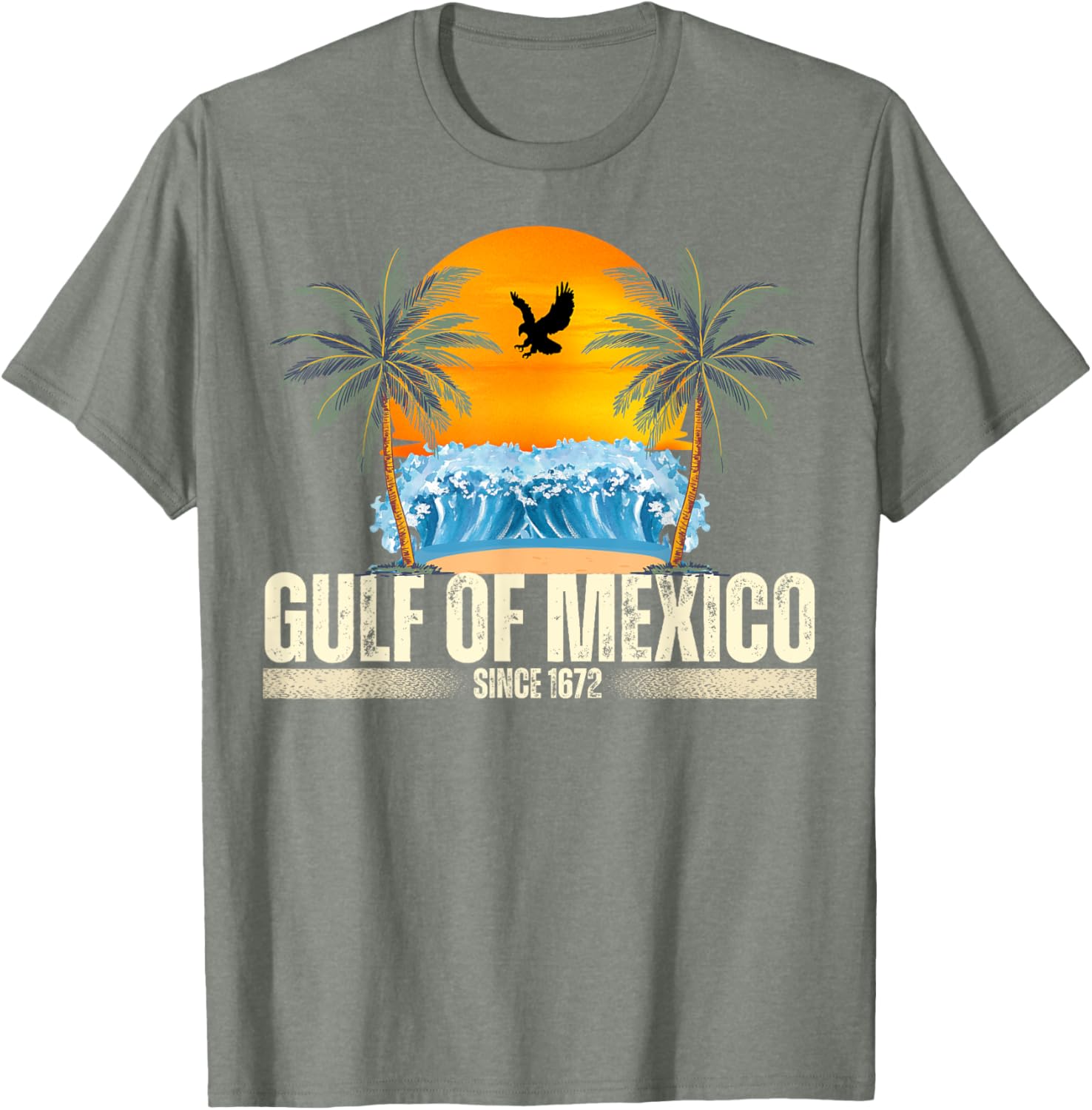 Vintage Gulf of Mexico Beach T-Shirt Since 1672 Retro Style Clothing - 7
