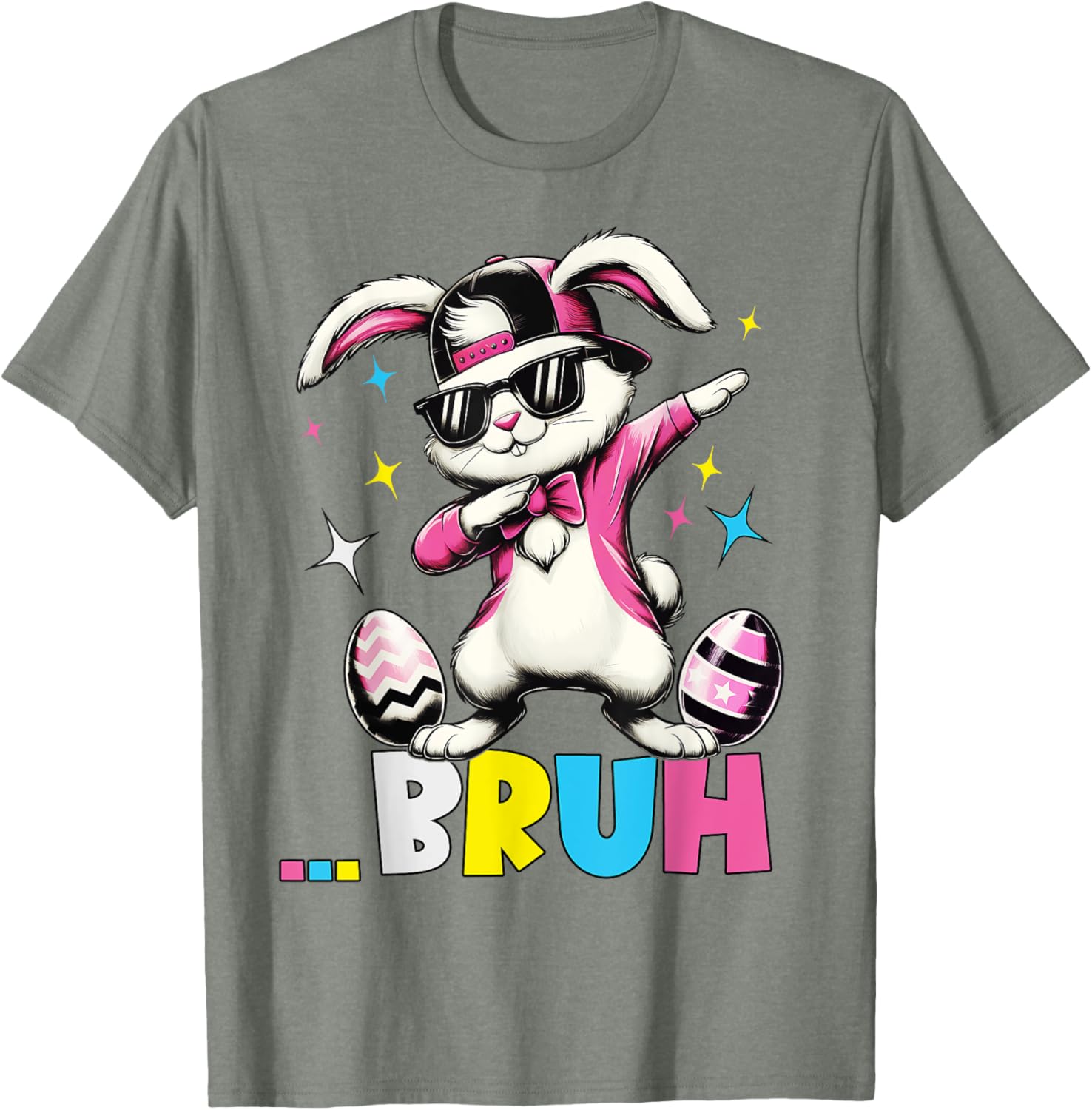 Cool Dabbing Bunny Sunglasses Easter T-Shirt for Kids and Teens - 18