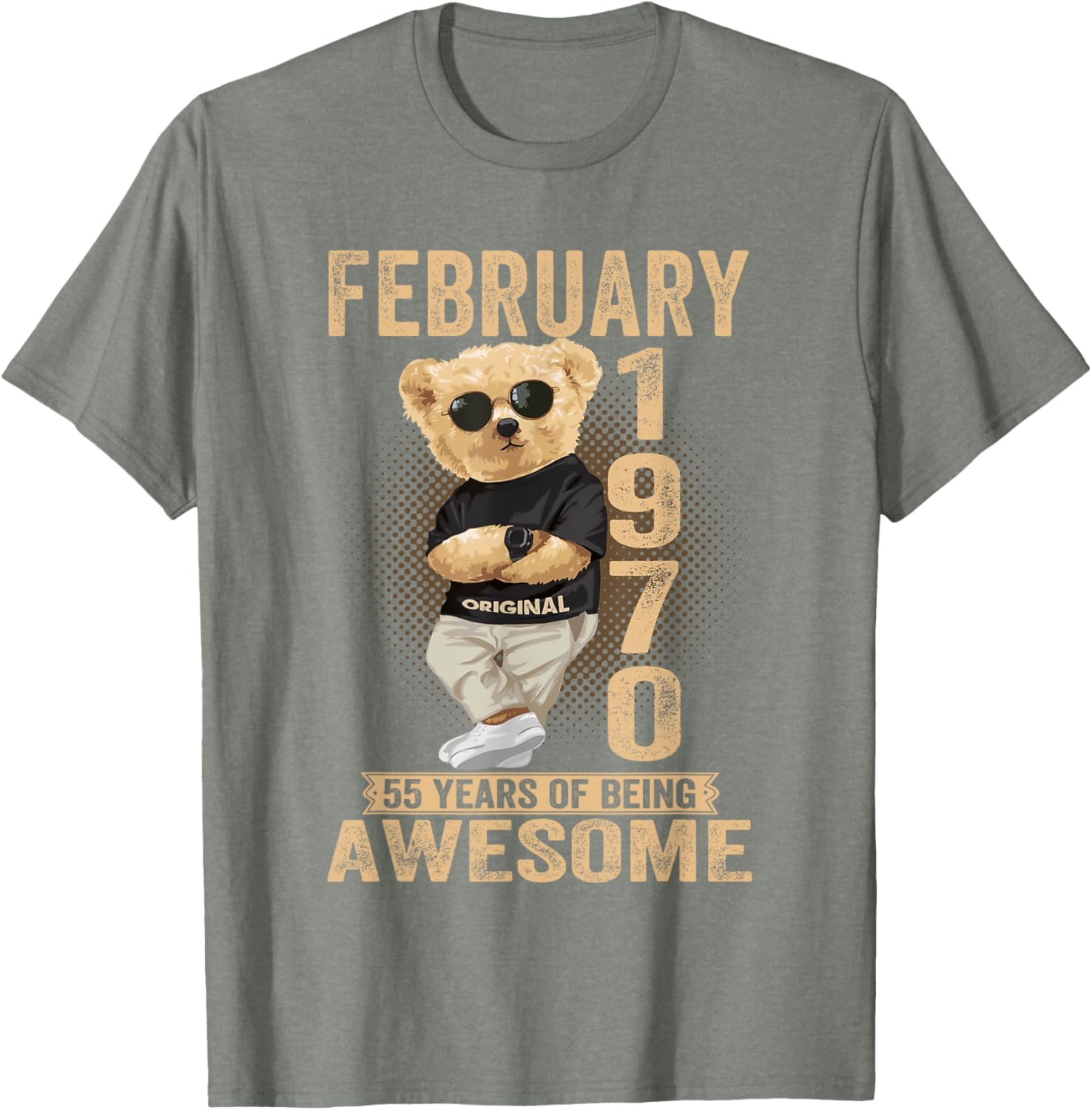 Awesome Teddy Bear T-Shirt for February 55th Birthday Celebrations - 16