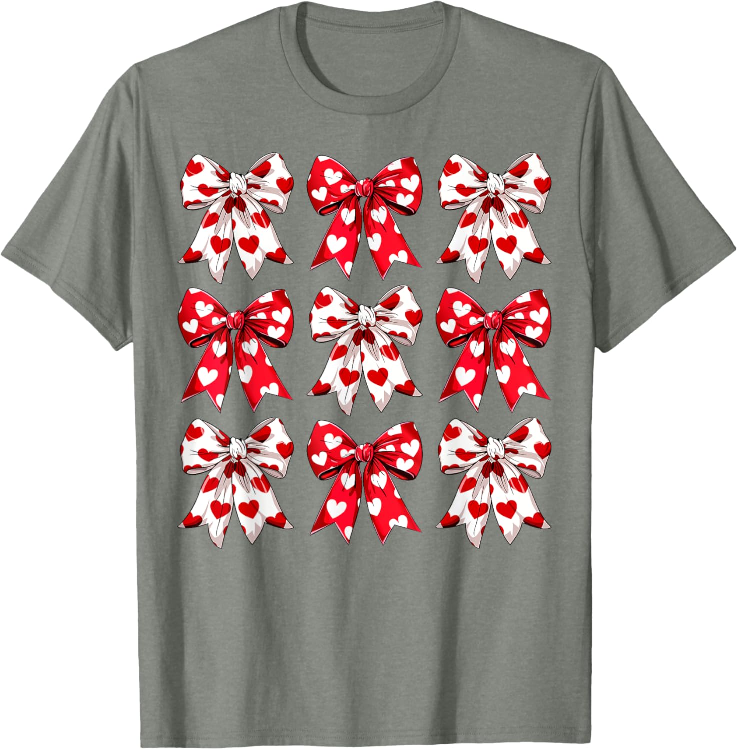 Valentine's Day Heart Bow T-Shirt for Women, Girls, Kids & Toddlers - 17