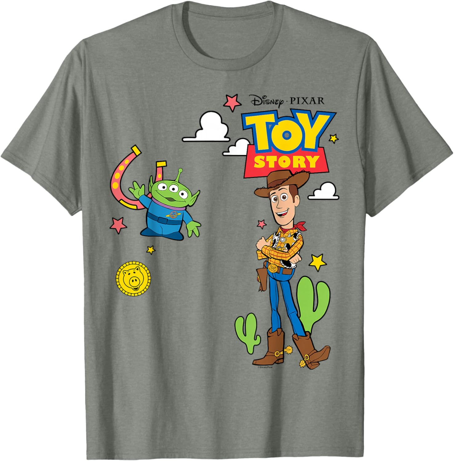 Toy Story 4 Woody and Alien T-Shirt for Kids and Adults Fun Design - 19