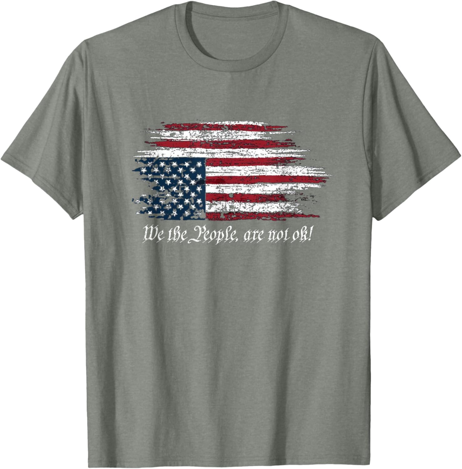 We Are Not OK Upside Down Flag T-Shirt Stylish Distress Signal Tee - 6