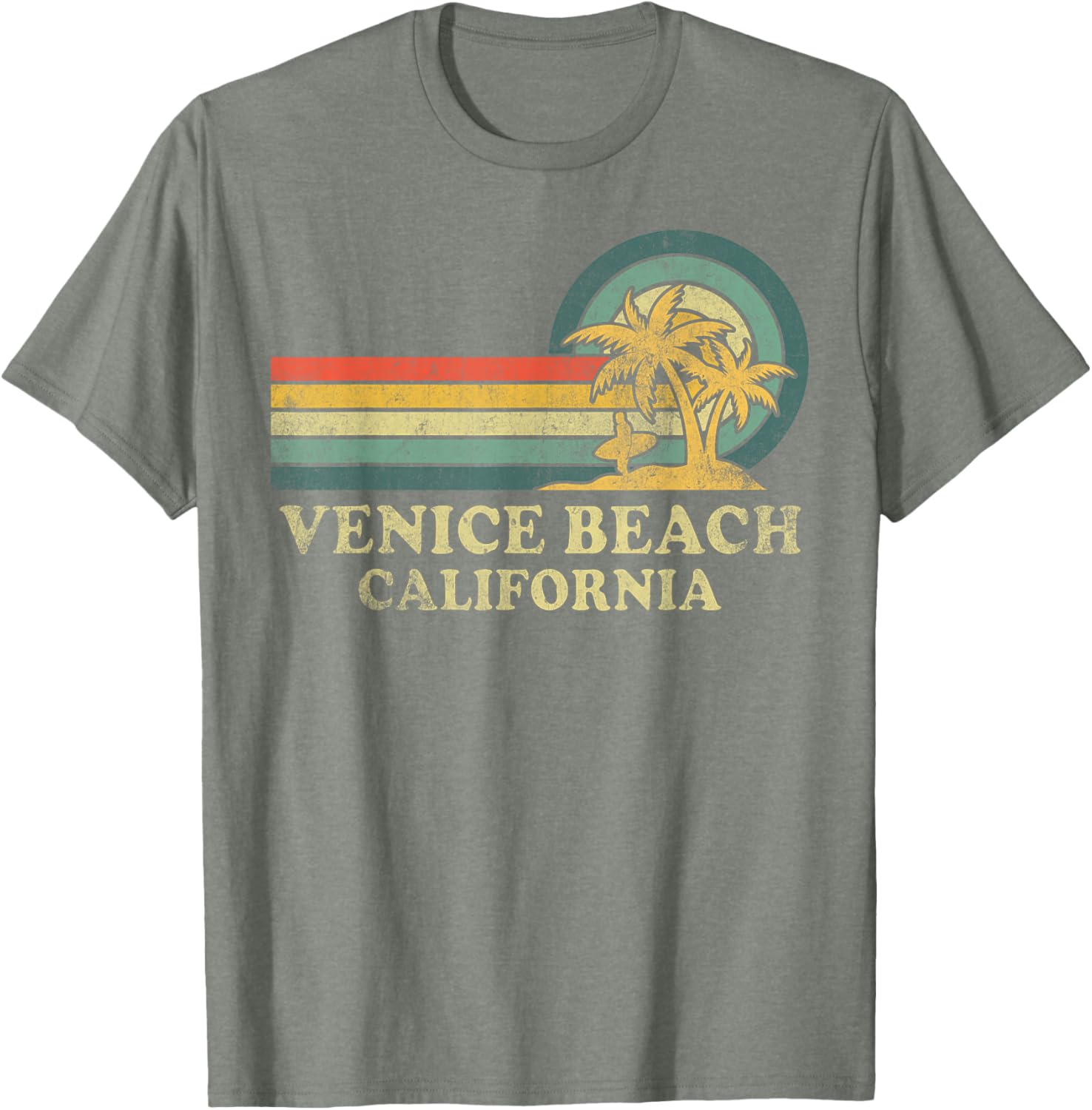 Vintage Venice Beach Family Vacation Palm Tree T-Shirt for Fun Lovers - 11