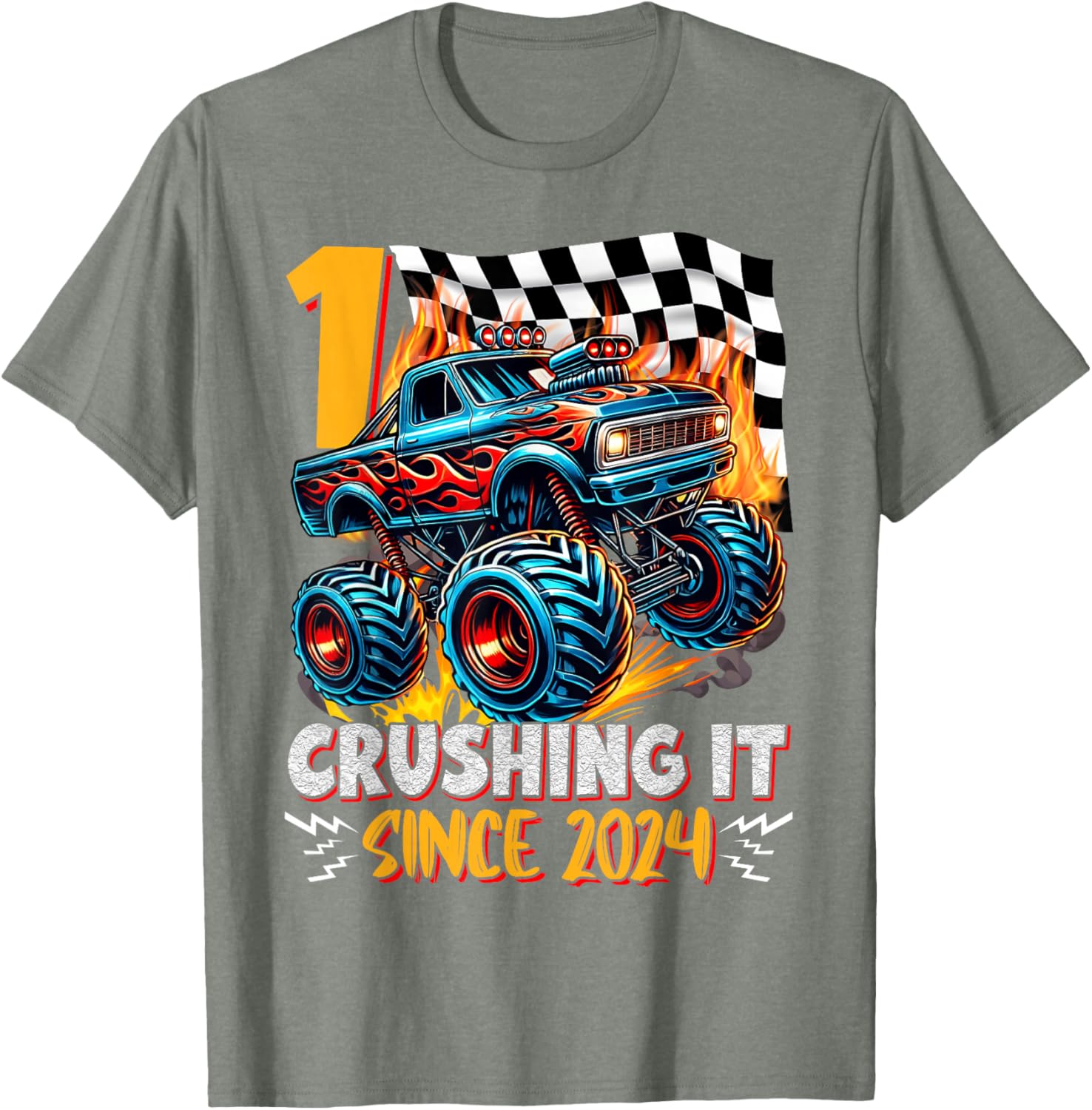 Birthday Monster Truck T-Shirt for 1 Year Old Boys - 1st Birthday Fun - 3