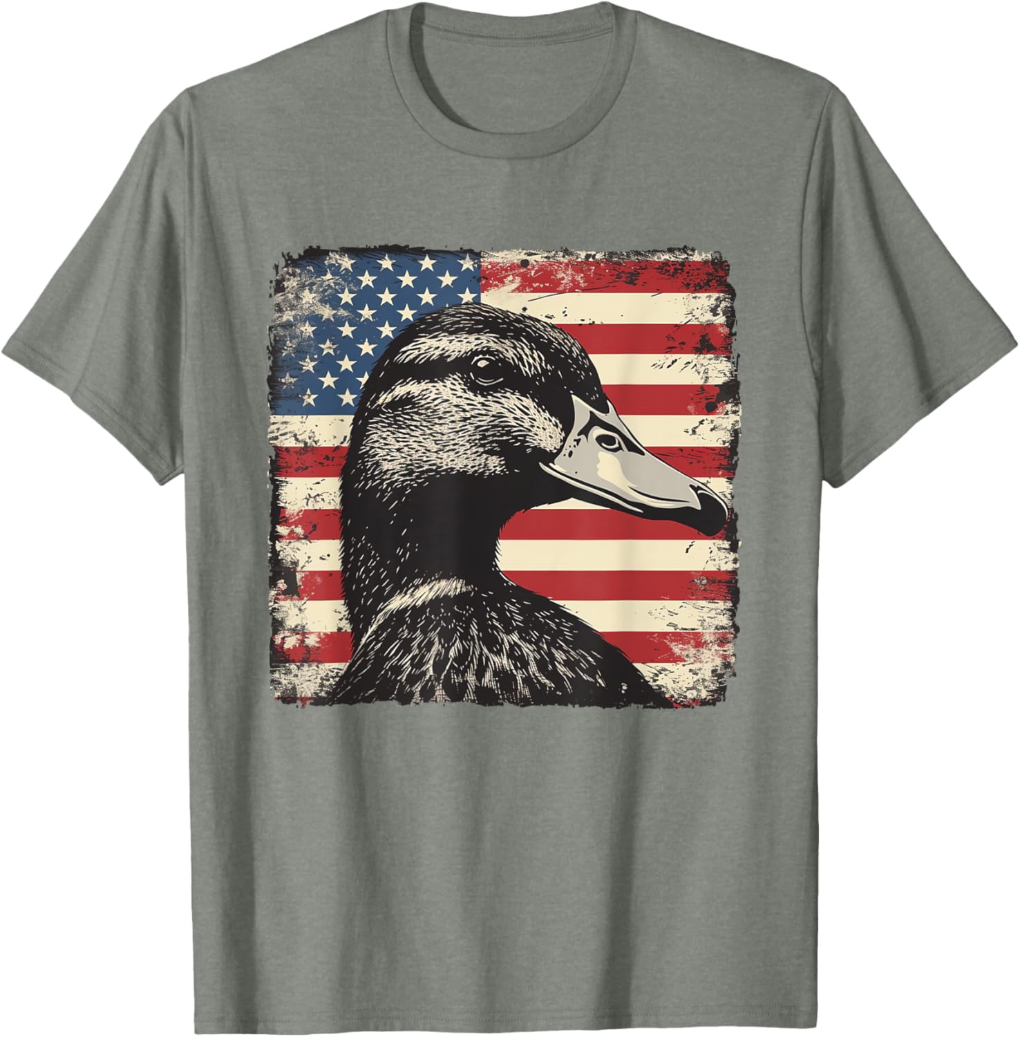 America Flag Duck Shirt for 4th of July | Fun Men's and Women's Tee - 4