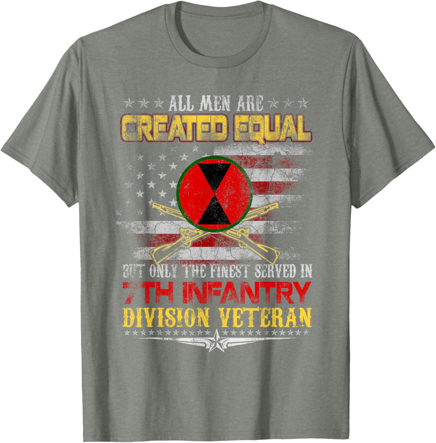 All Men Created Equal 7th Infantry Division Veteran T-Shirt for Heroes - 14