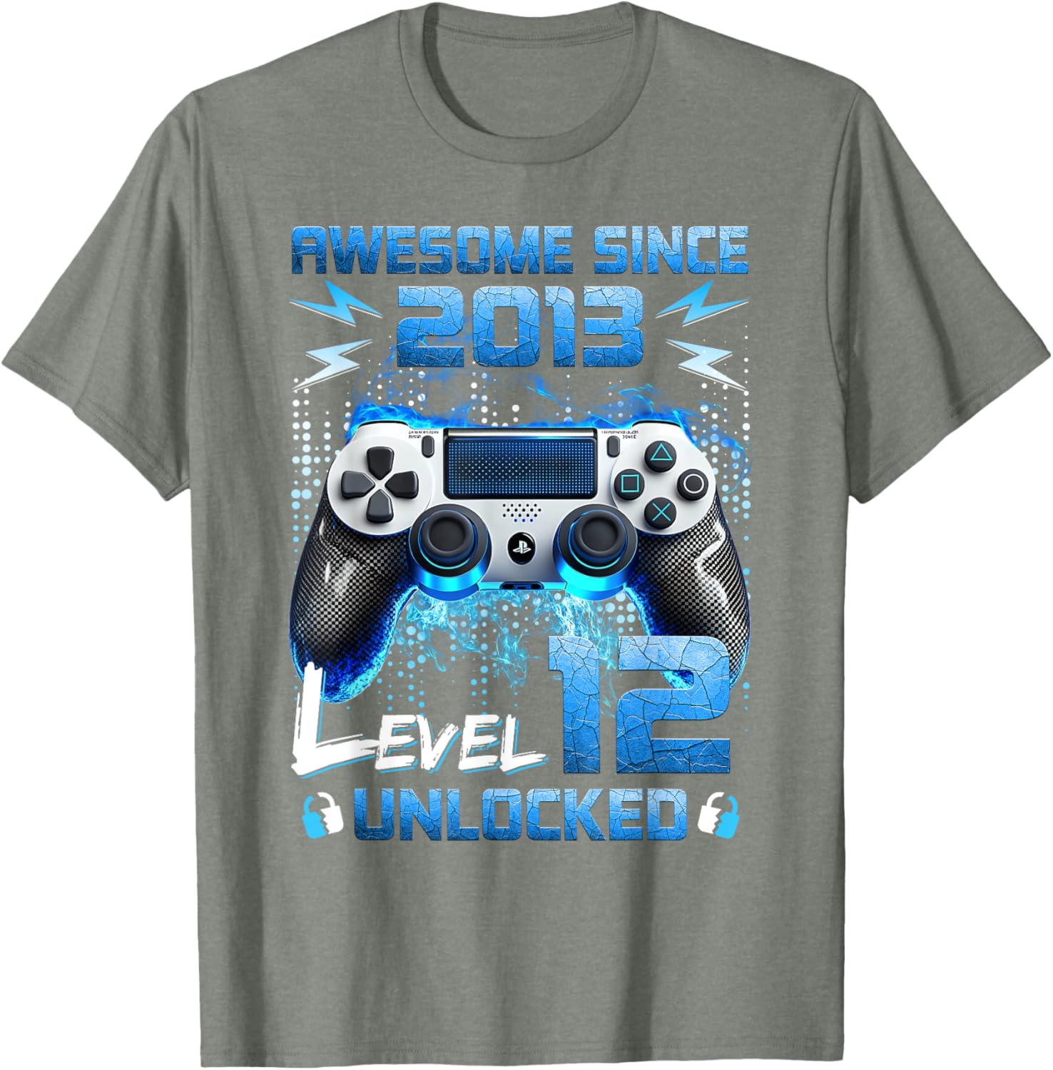 Level 12 Unlocked Video Gamer T-Shirt for 12 Year Old Birthday Fun - 9