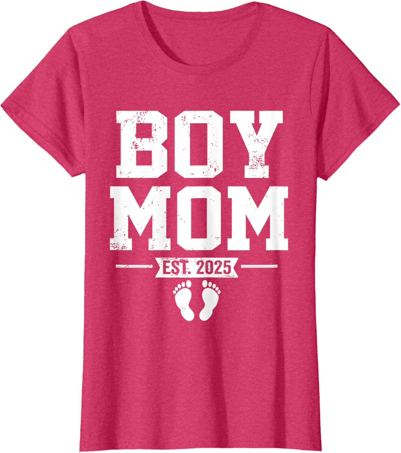 Boy Mom Established 2025 Newborn Mother's Day Gift T-Shirt - 4