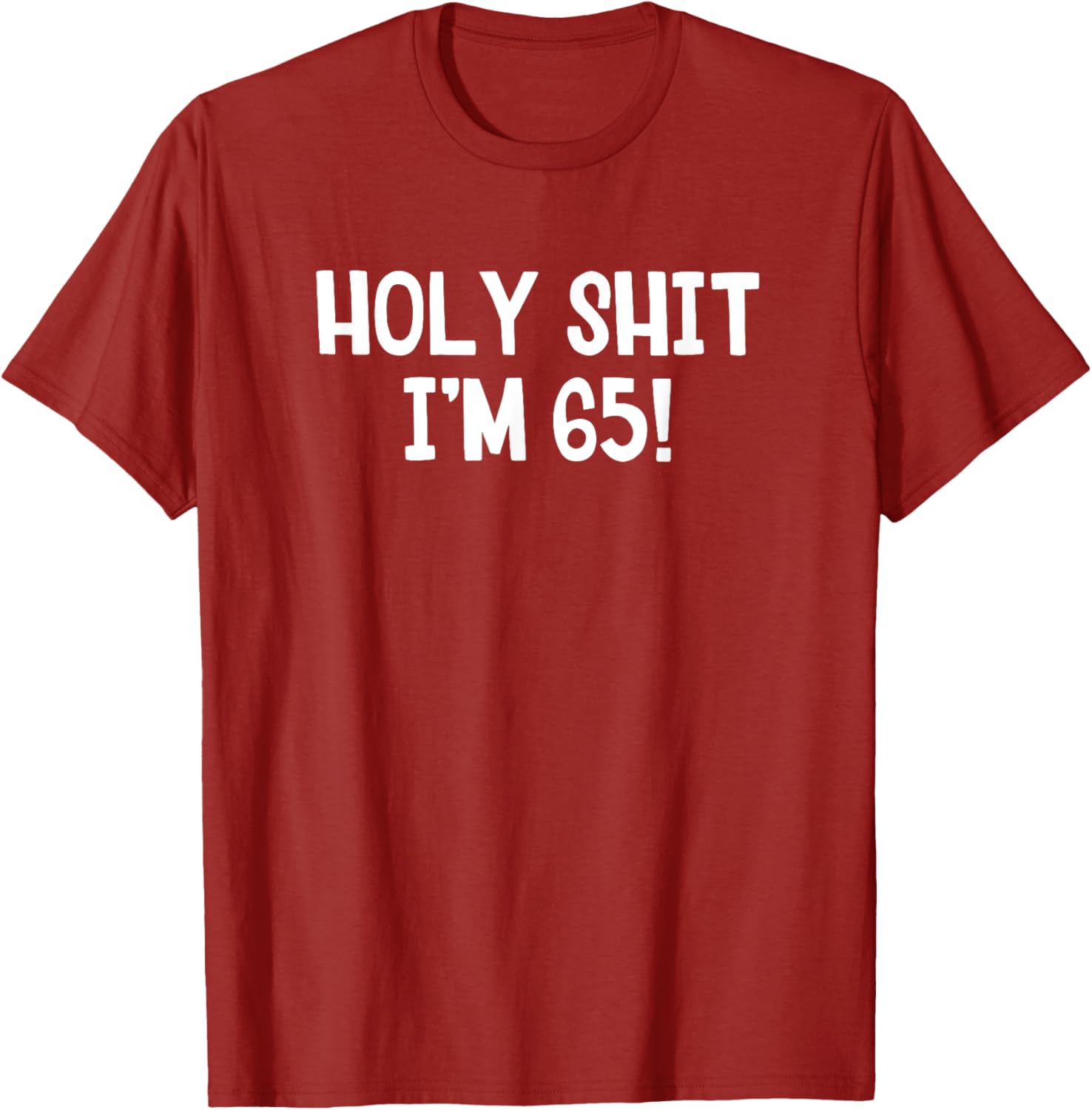 Holy Shit I'm 65 T-Shirt Fun Birthday Gift for Men and Women Stylish Design - 11