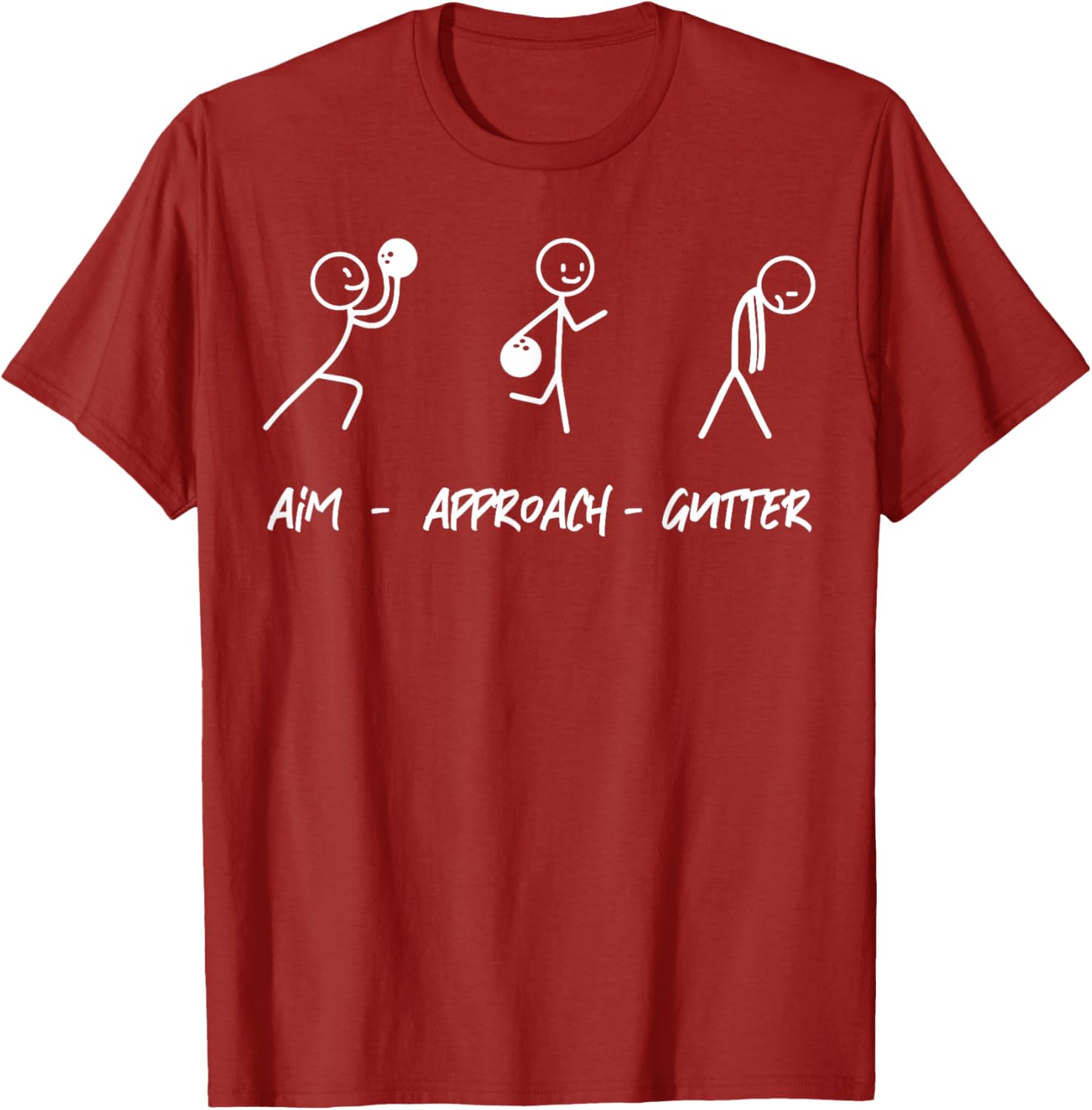 Aim Gutter Bowler T-Shirt for Bowling Lovers - Fun and Comfortable Wear - 2