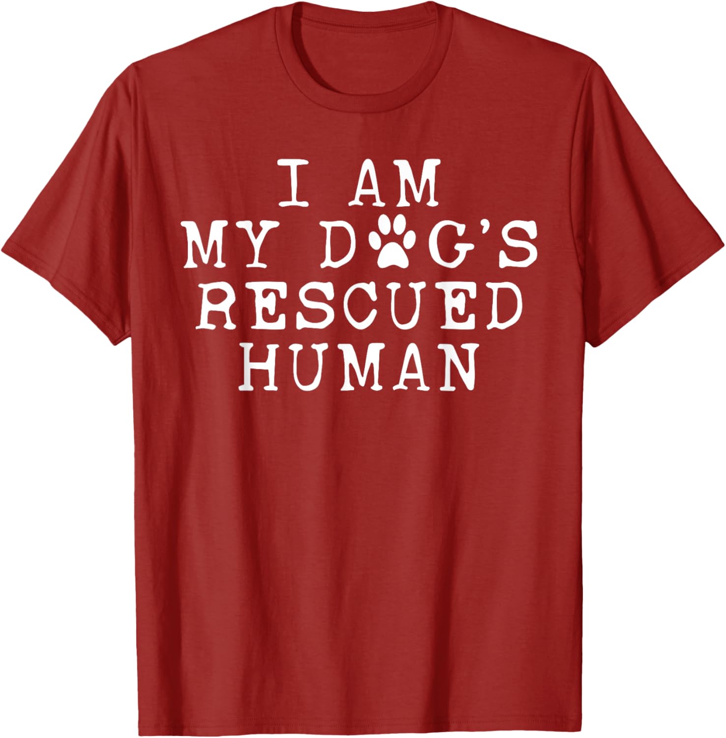 I Am My Dog's Rescued Human Emotional Support T-Shirt for Dog Lovers - 2