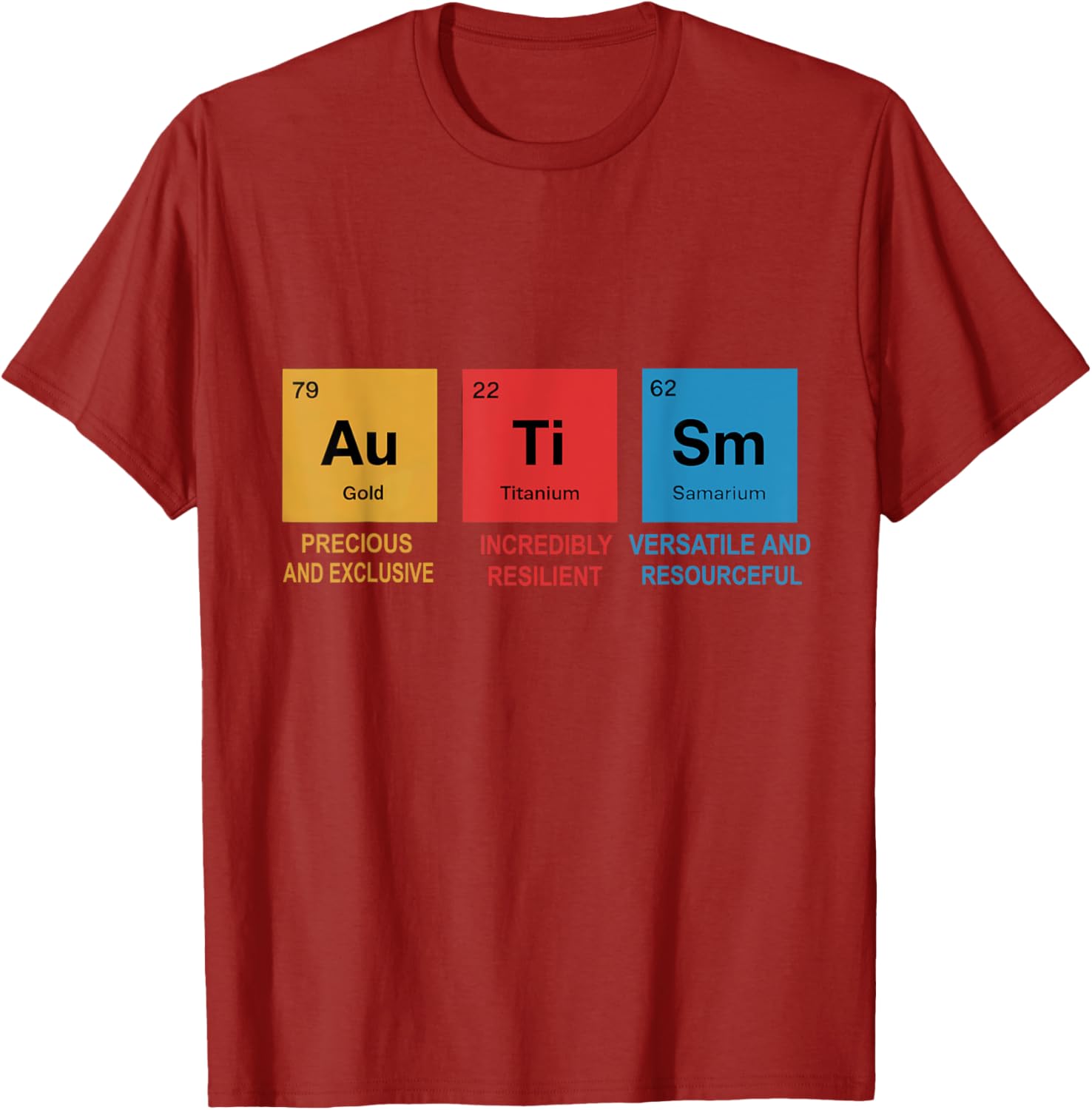 Autism Awareness T-Shirt with Chemistry Periodic Table for Men, Women, Kids - 3